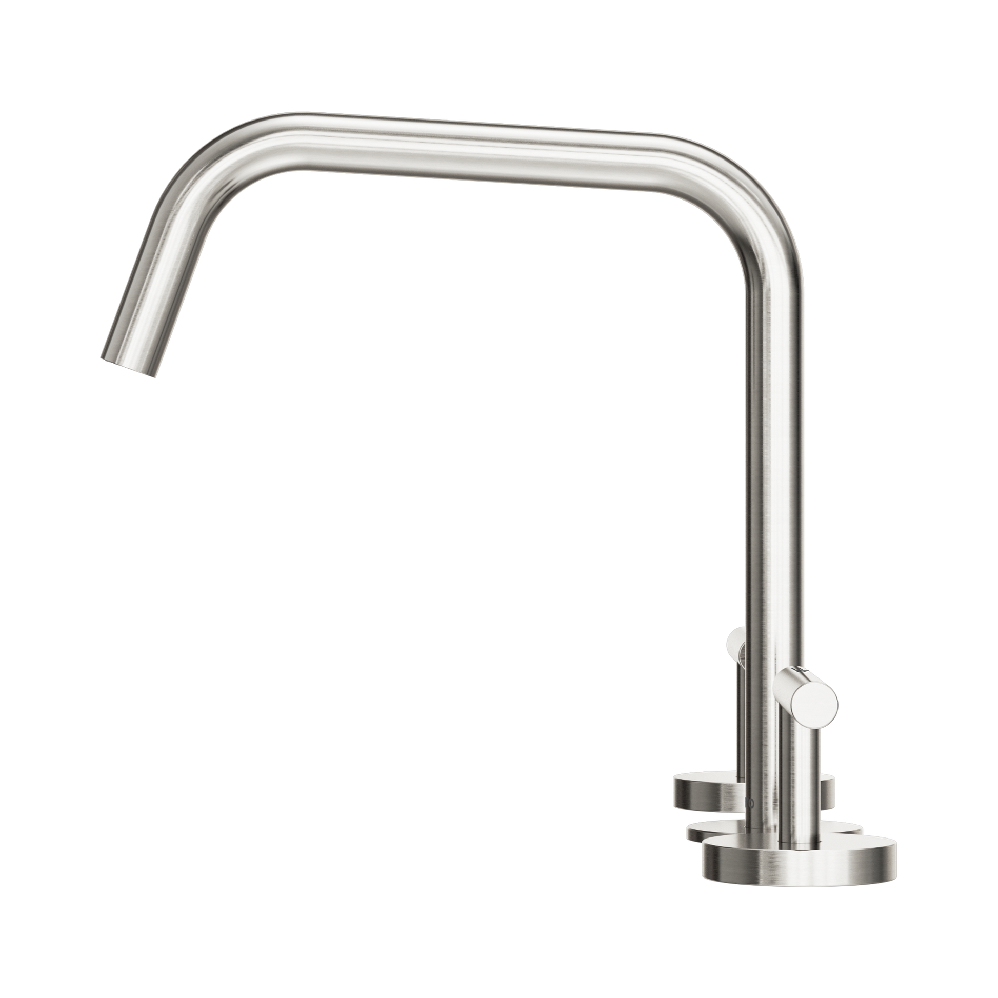 Nero Mecca Lever Bath/Kitchen Set Edge Spout II, Brushed Nickel