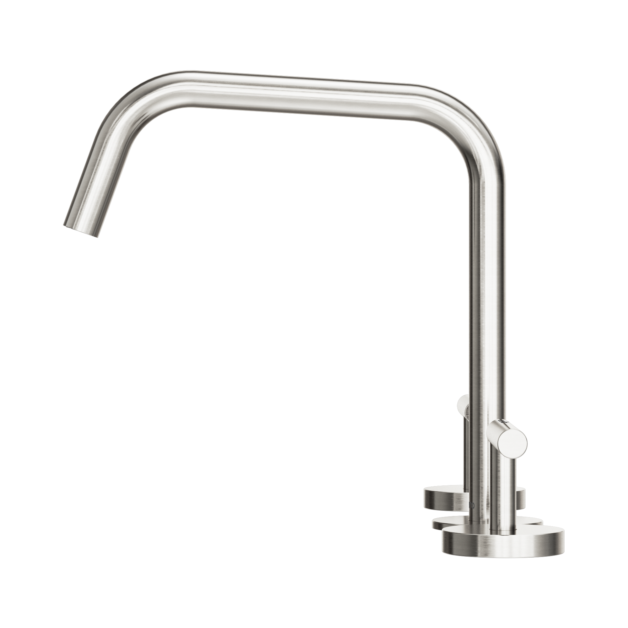 Nero Mecca Lever Bath/Kitchen Set Edge Spout II, Brushed Nickel