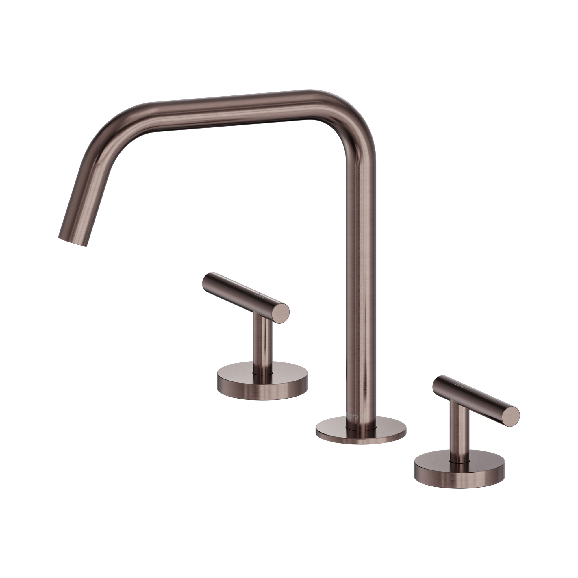 Nero Mecca Lever Bath/Kitchen Set Edge Spout II, Brushed Bronze