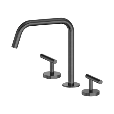 Nero Mecca Lever Bath/Kitchen Set Edge Spout II, Gun Metal