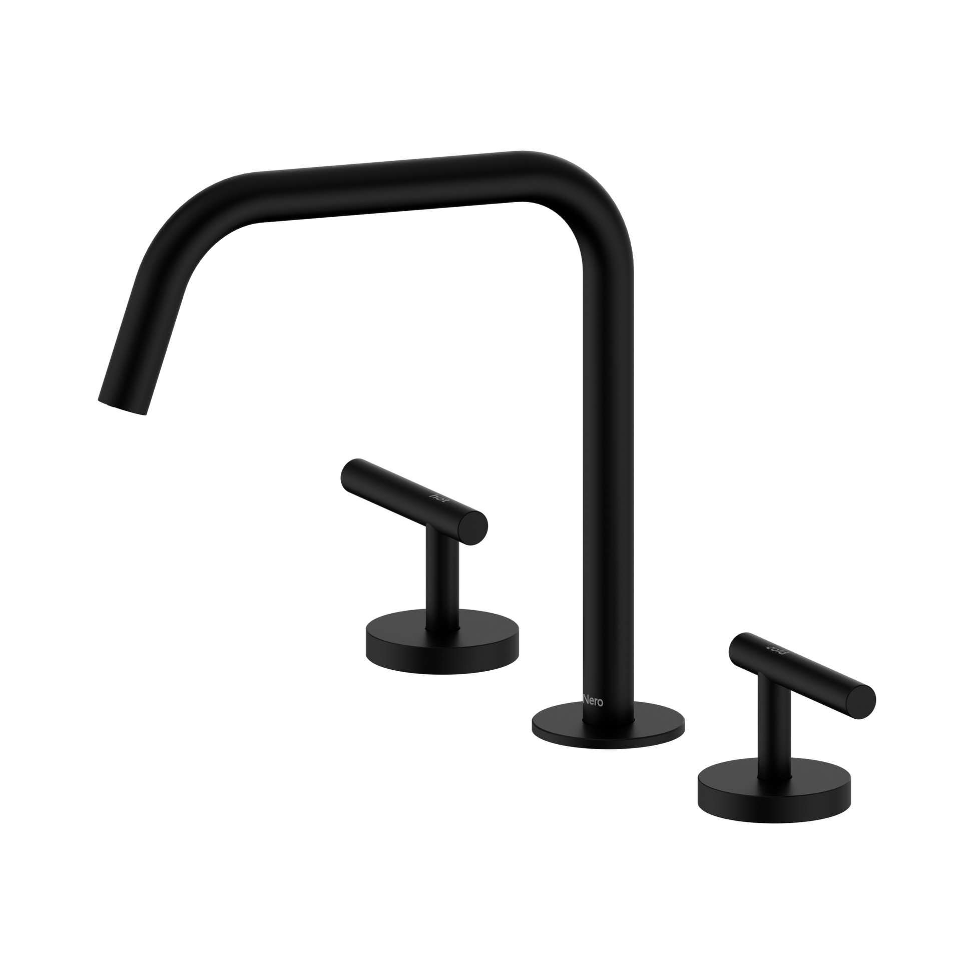 Nero Mecca Lever Bath/Kitchen Set Edge Spout II, Matte Black