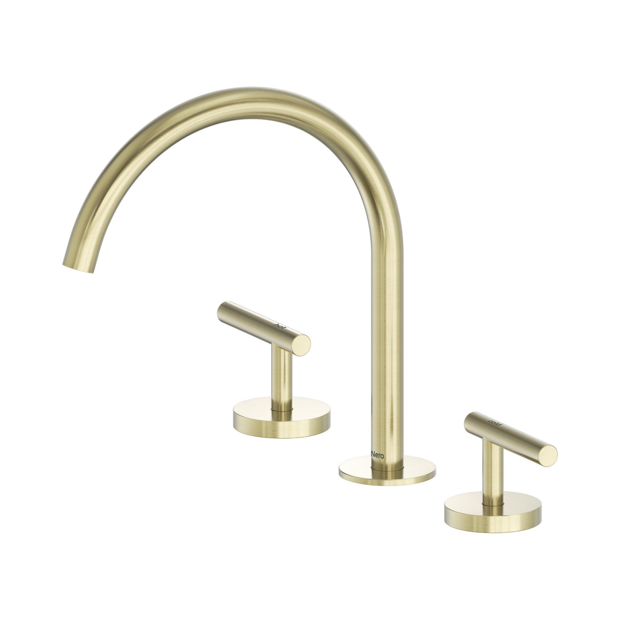 Nero Mecca Lever Bath/Kitchen Set Arc Spout, Brushed Gold