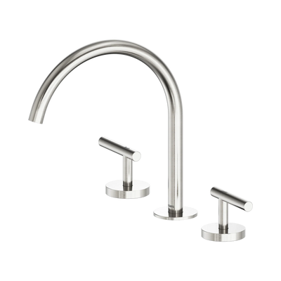 Nero Mecca Lever Bath/Kitchen Set Arc Spout, Brushed Nickel