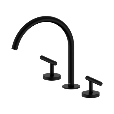 Nero Mecca Lever Bath/Kitchen Set Arc Spout, Matte Black