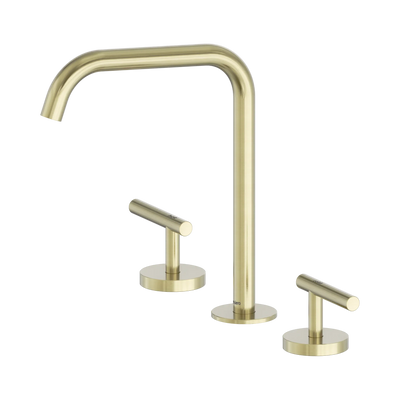 Nero Mecca Lever Bath/Kitchen Set Edge Spout, Brushed Gold