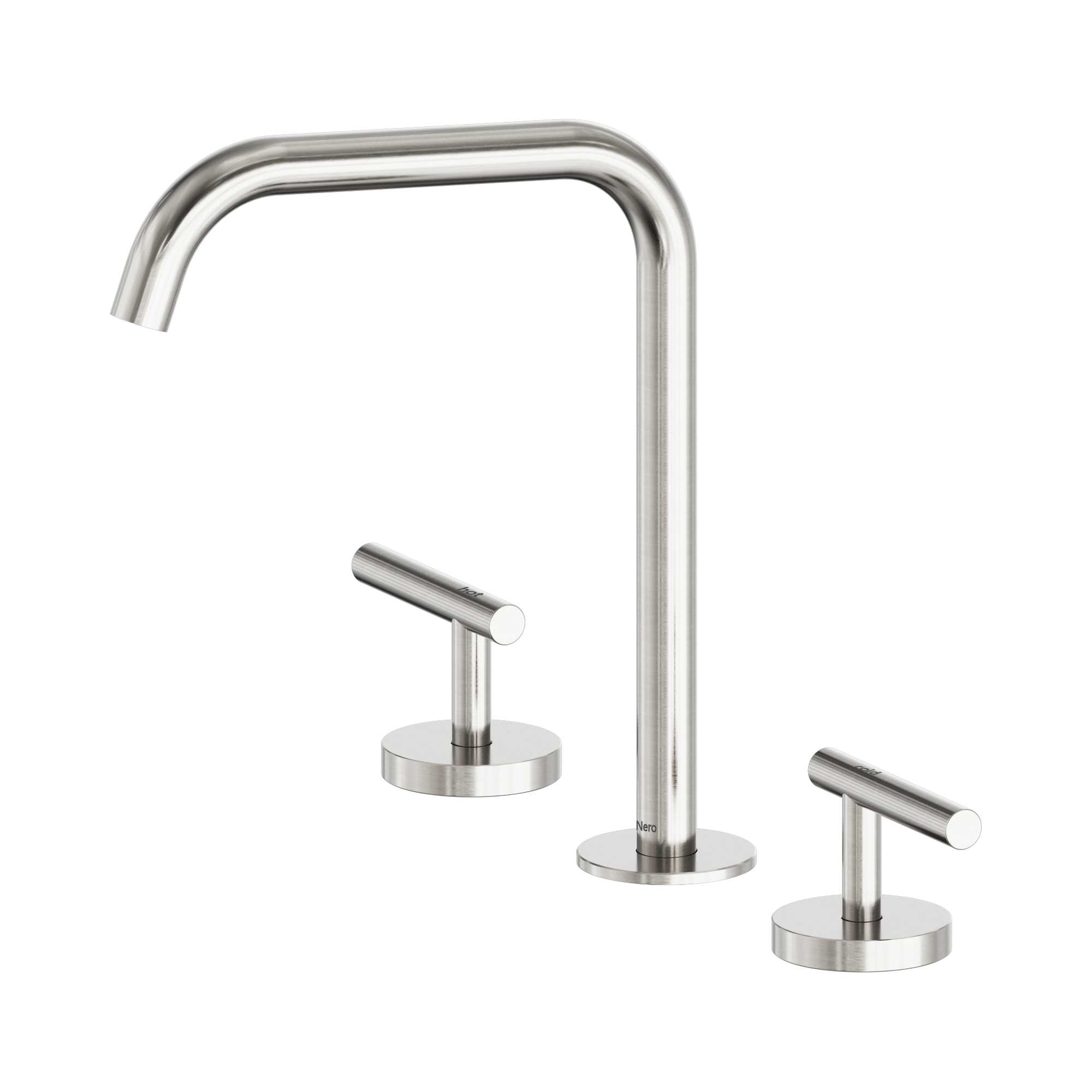 Nero Mecca Lever Bath/Kitchen Set Edge Spout, Brushed Nickel