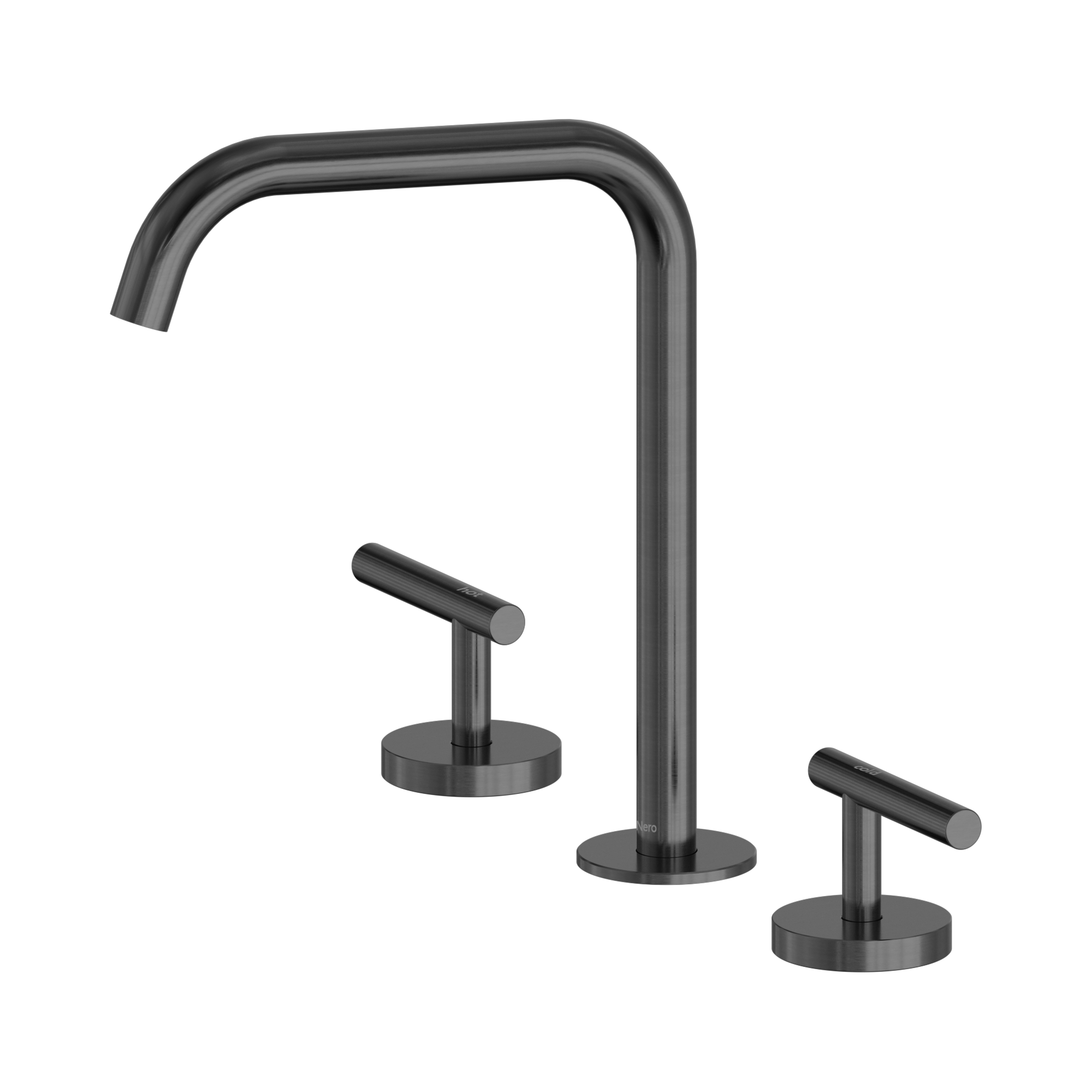 Nero Mecca Lever Bath/Kitchen Set Edge Spout, Gun Metal