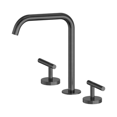 Nero Mecca Lever Bath/Kitchen Set Edge Spout, Gun Metal