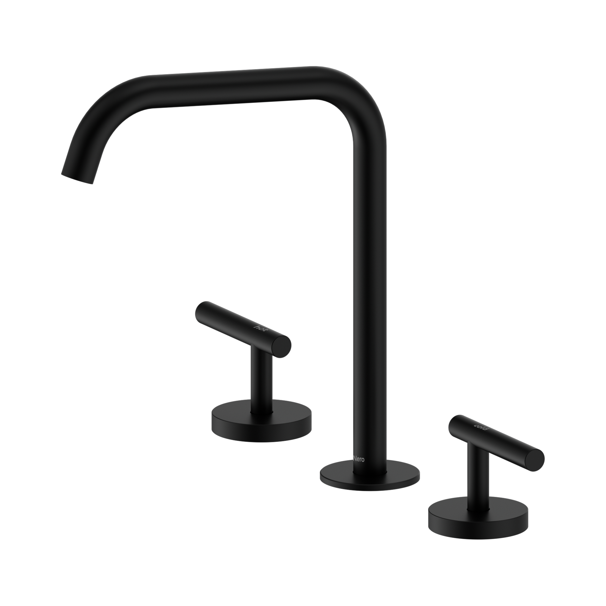 Nero Mecca Lever Bath/Kitchen Set Edge Spout, Matte Black
