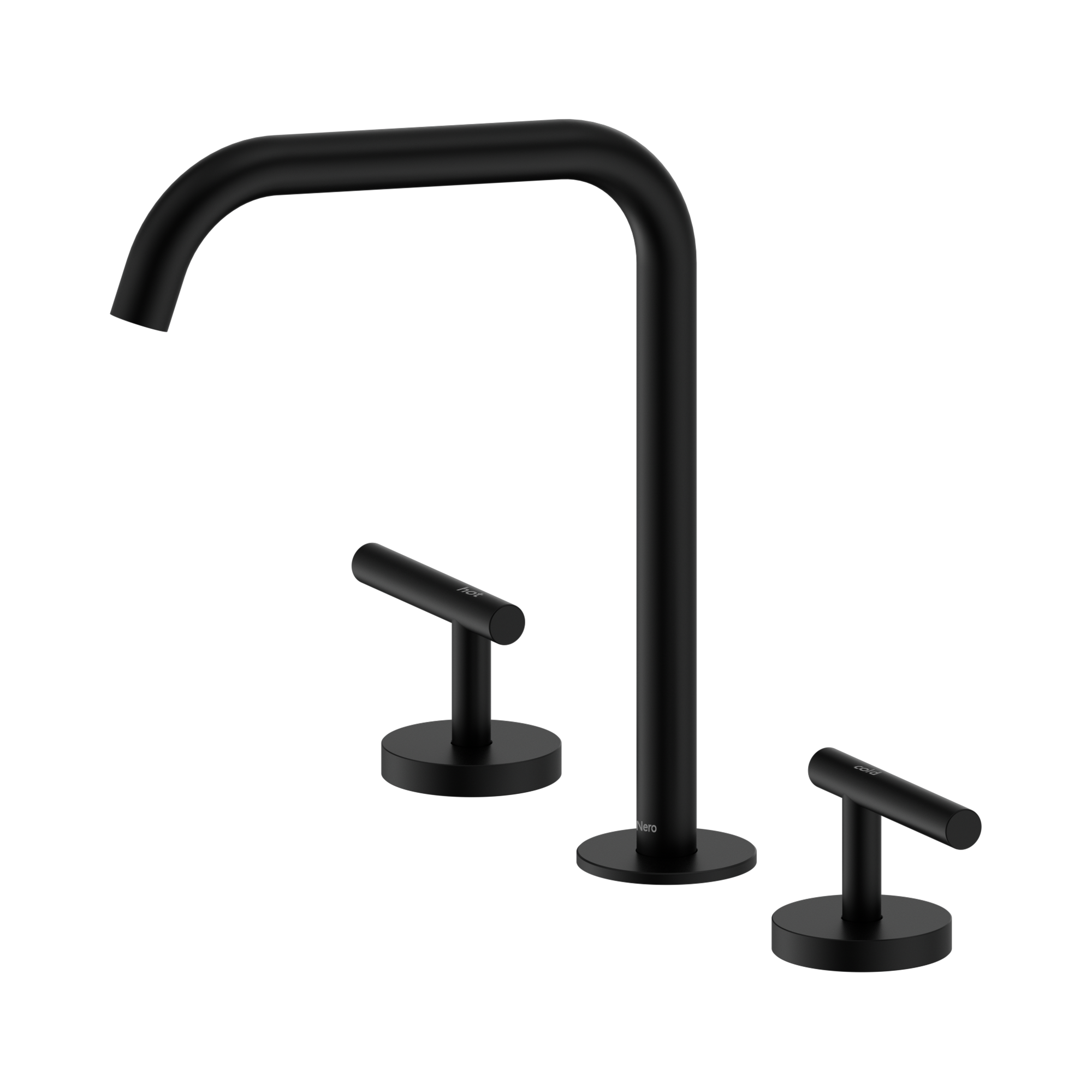 Nero Mecca Lever Bath/Kitchen Set Edge Spout, Matte Black