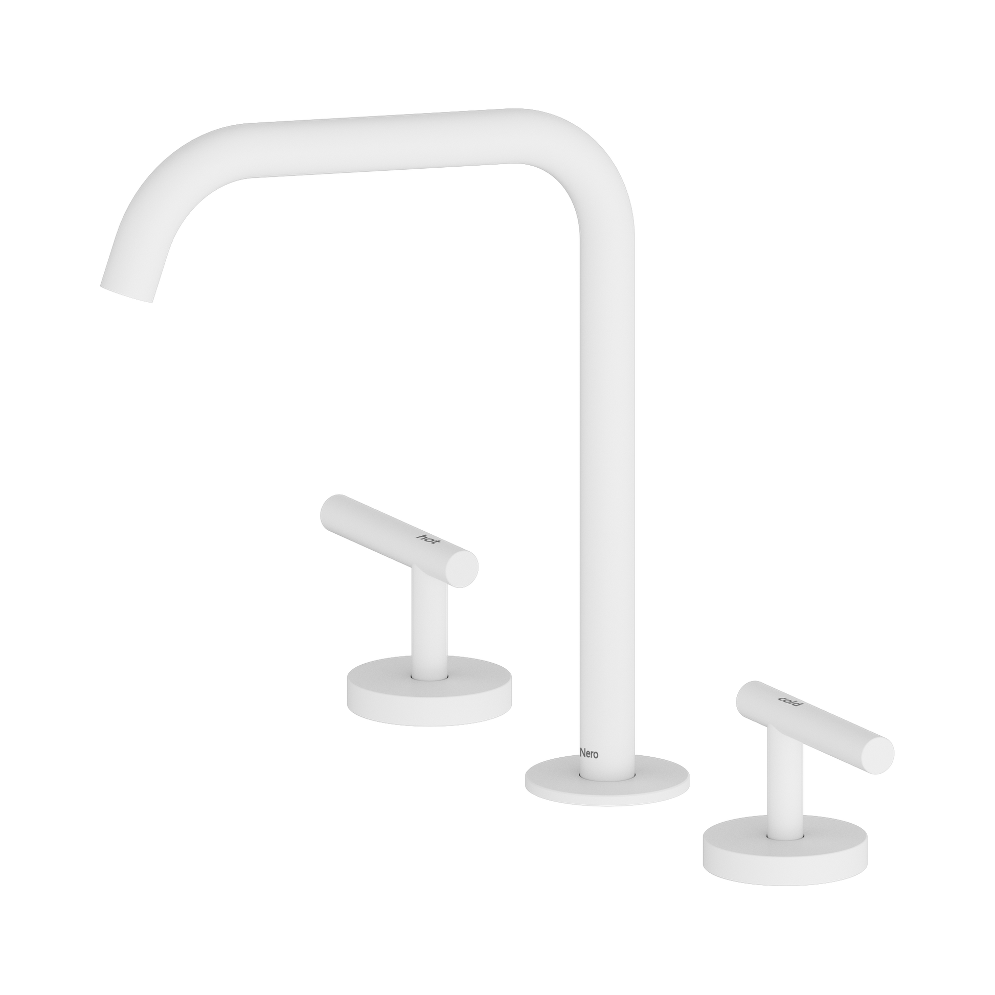 Nero Mecca Lever Bath/Kitchen Set Edge Spout, Matte White
