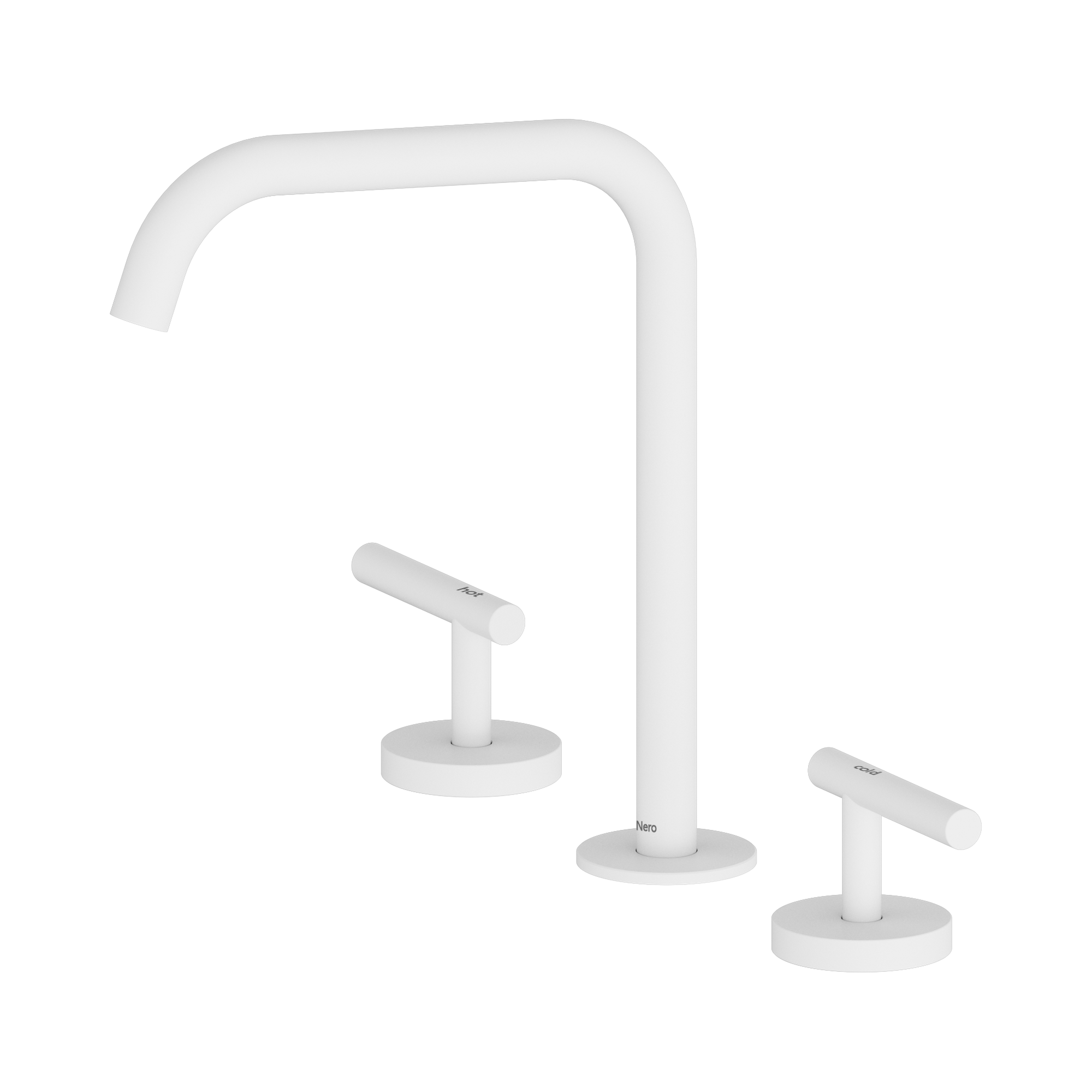 Nero Mecca Lever Bath/Kitchen Set Edge Spout, Matte White