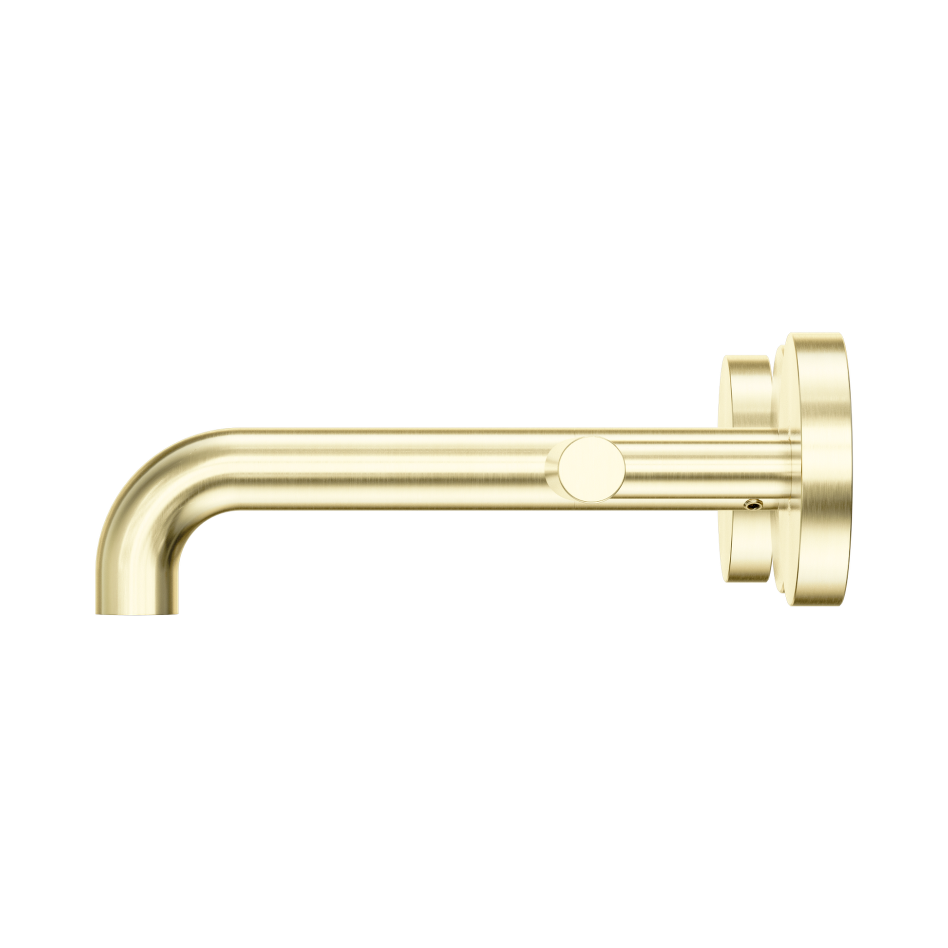 Nero Mecca Lever Wall Basin/Bath Set 160mm Spout, Brushed Gold