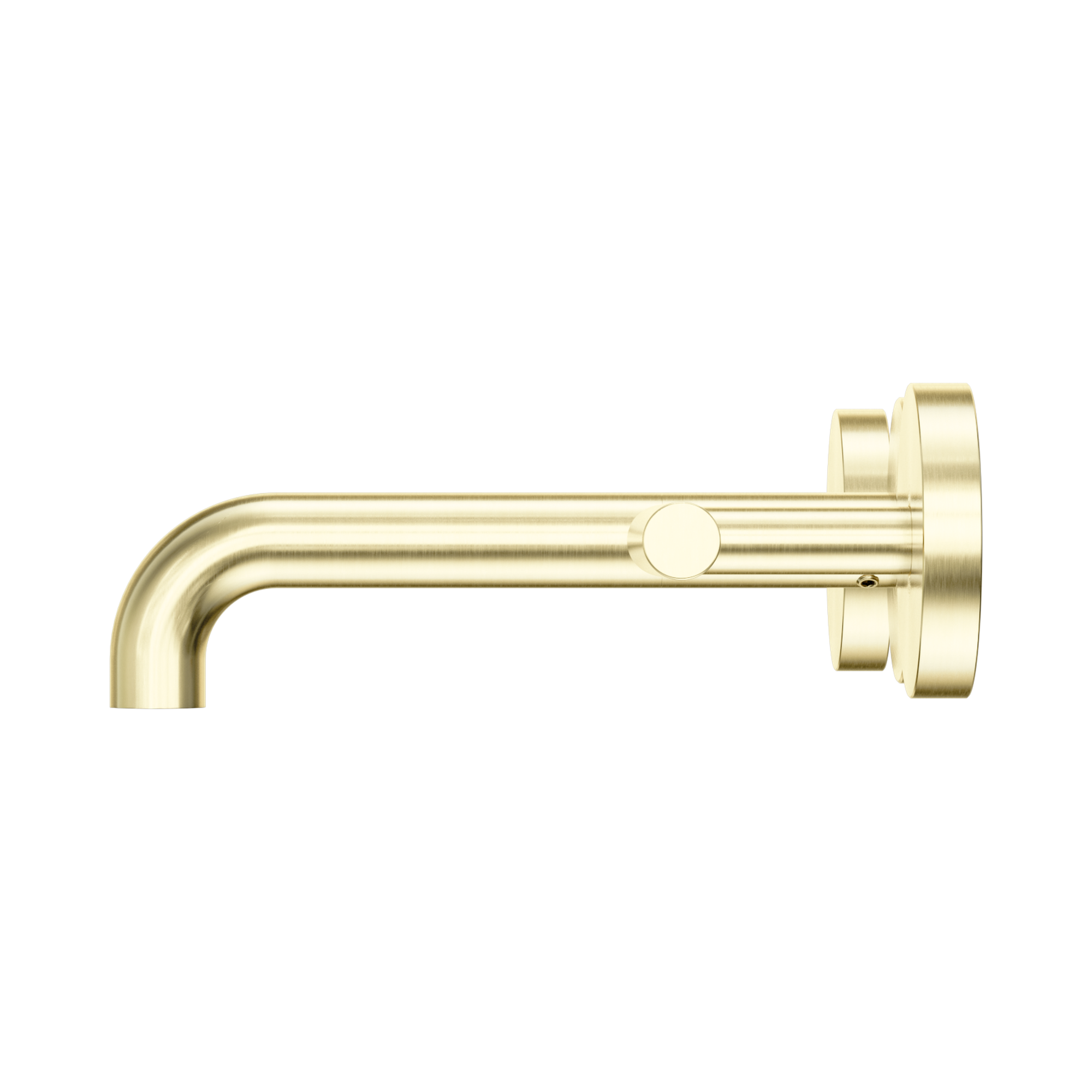 Nero Mecca Lever Wall Basin/Bath Set 160mm Spout, Brushed Gold