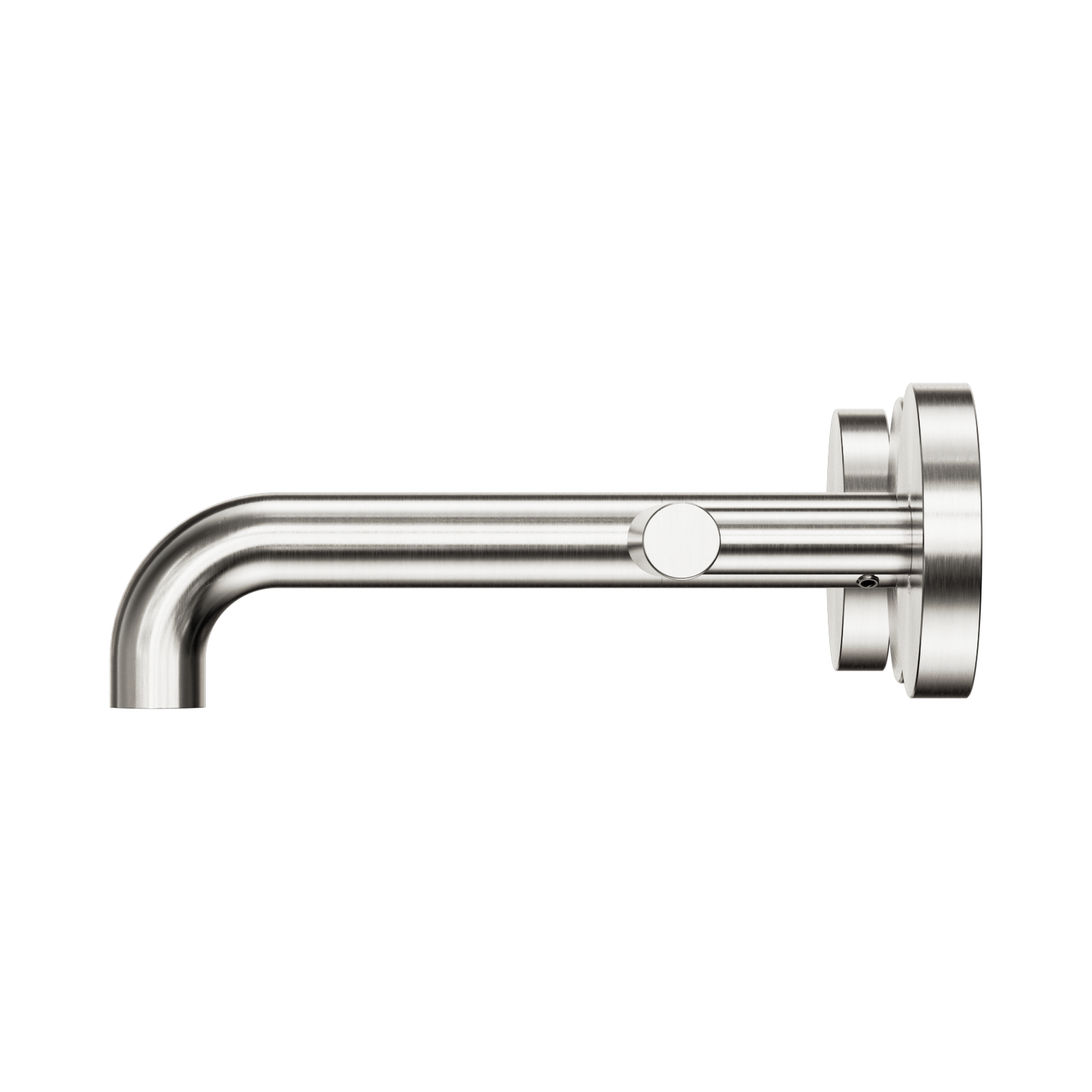 Nero Mecca Lever Wall Basin/Bath Set 160mm Spout, Brushed Nickel
