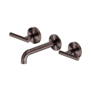 Nero Mecca Lever Wall Basin/Bath Set 160mm Spout, Brushed Bronze