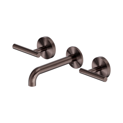 Nero Mecca Lever Wall Basin/Bath Set 160mm Spout, Brushed Bronze