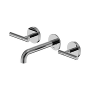 Nero Mecca Lever Wall Basin/Bath Set 160mm Spout, Chrome