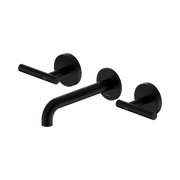 Nero Mecca Lever Wall Basin/Bath Set 160mm Spout, Matte Black