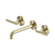 Nero Mecca Lever Wall Basin/Bath Set 185mm Spout, Brushed Gold