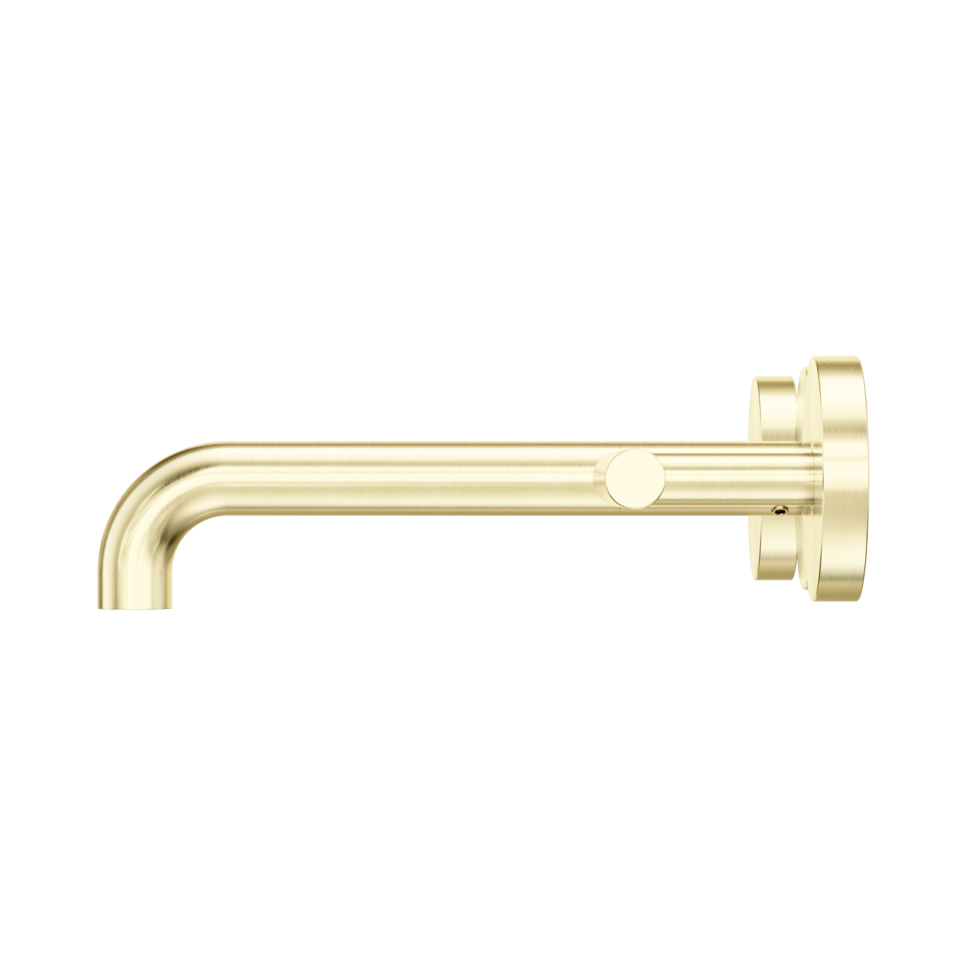 Nero Mecca Lever Wall Basin/Bath Set 185mm Spout, Brushed Gold
