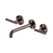 Nero Mecca Lever Wall Basin/Bath Set 185mm Spout, Brushed Bronze