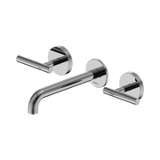 Nero Mecca Lever Wall Basin/Bath Set 185mm Spout, Chrome