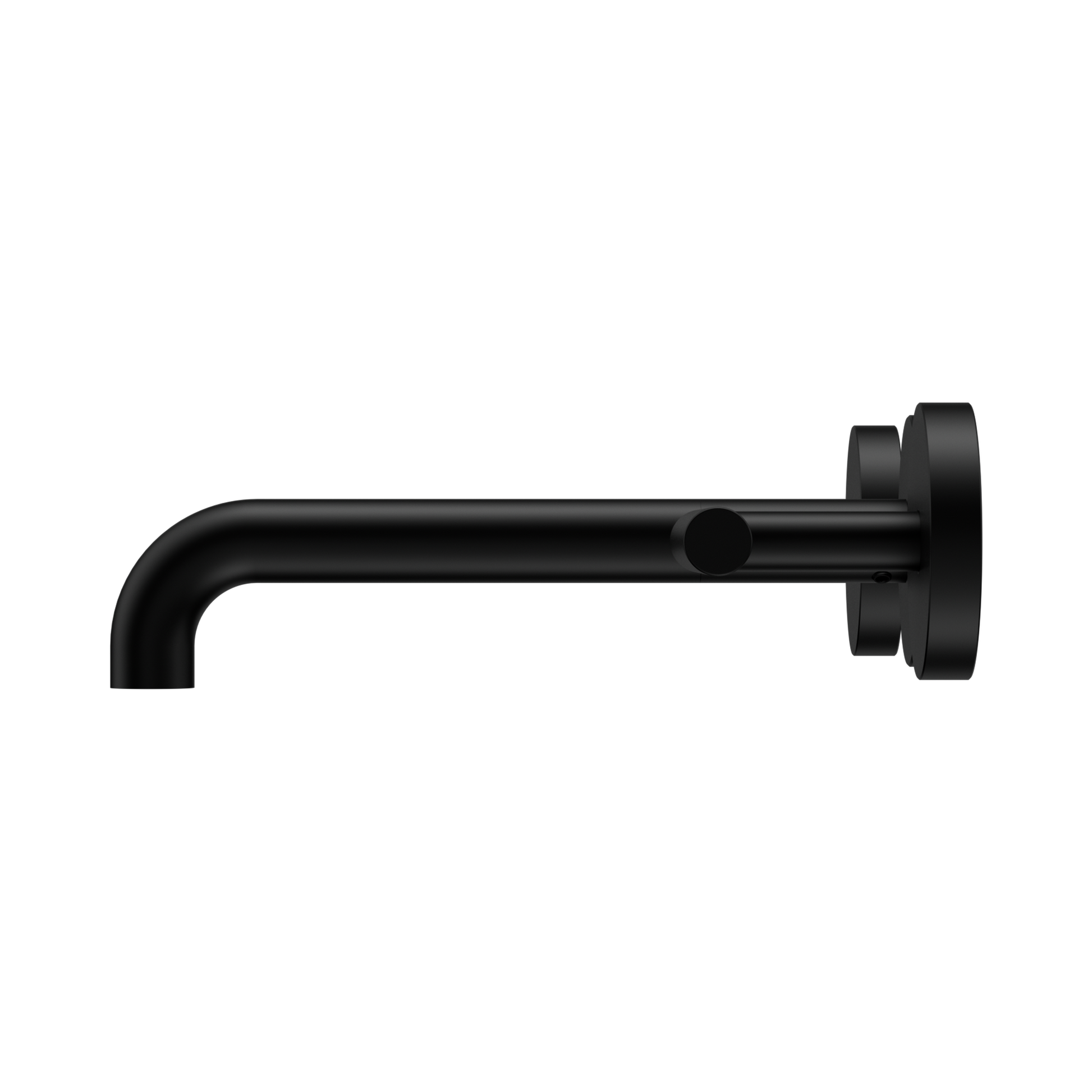 Nero Mecca Lever Wall Basin/Bath Set 185mm Spout, Matte Black