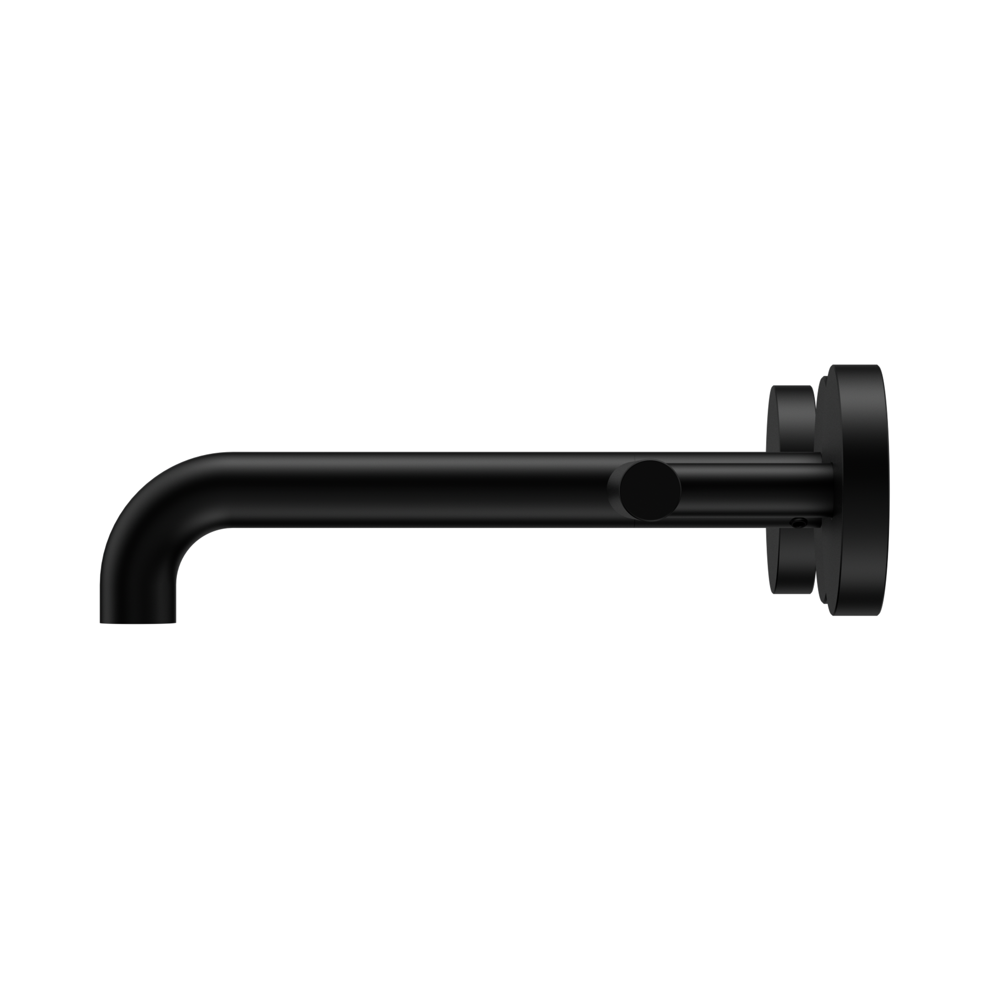 Nero Mecca Lever Wall Basin/Bath Set 185mm Spout, Matte Black