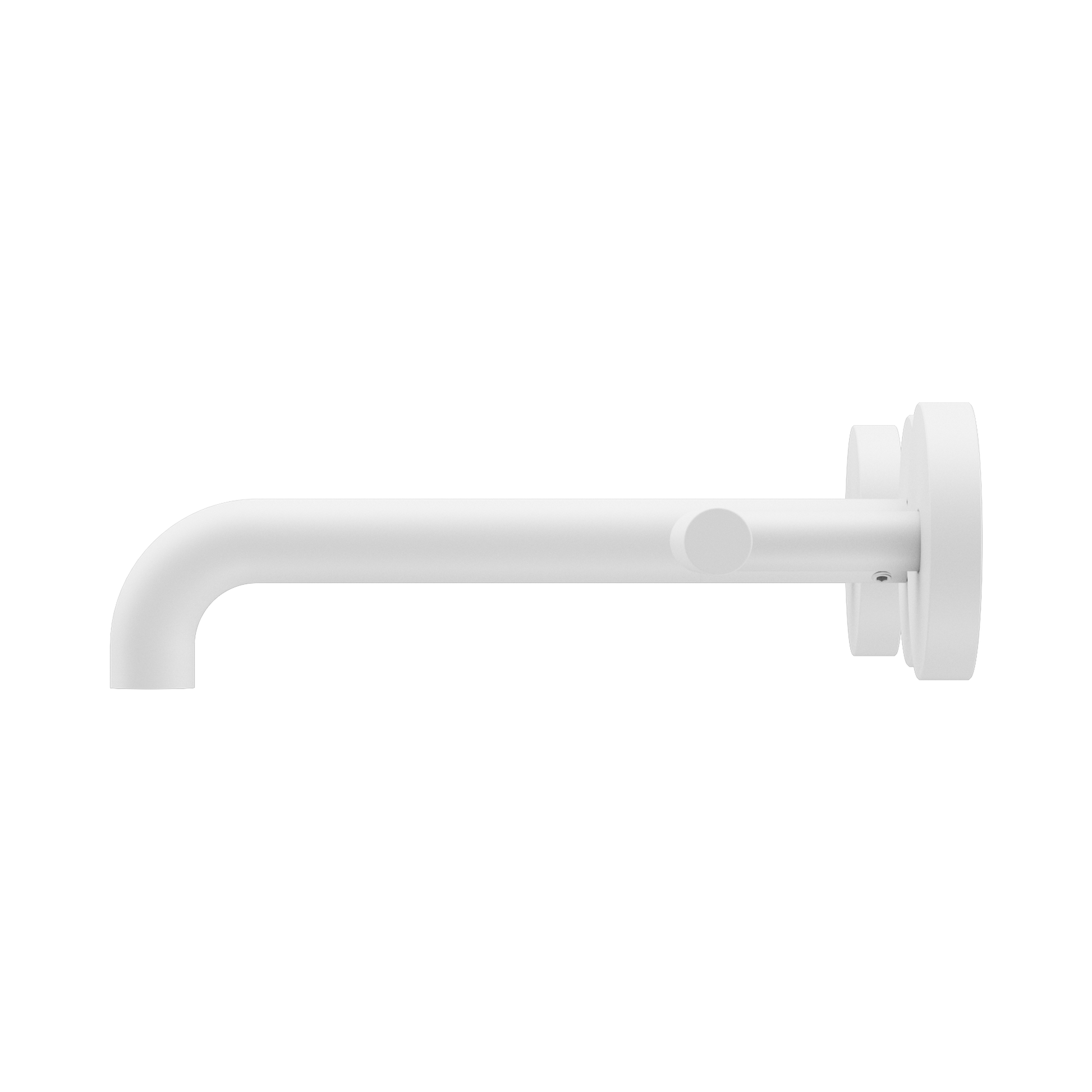 Nero Mecca Lever Wall Basin/Bath Set 185mm Spout, Matte White