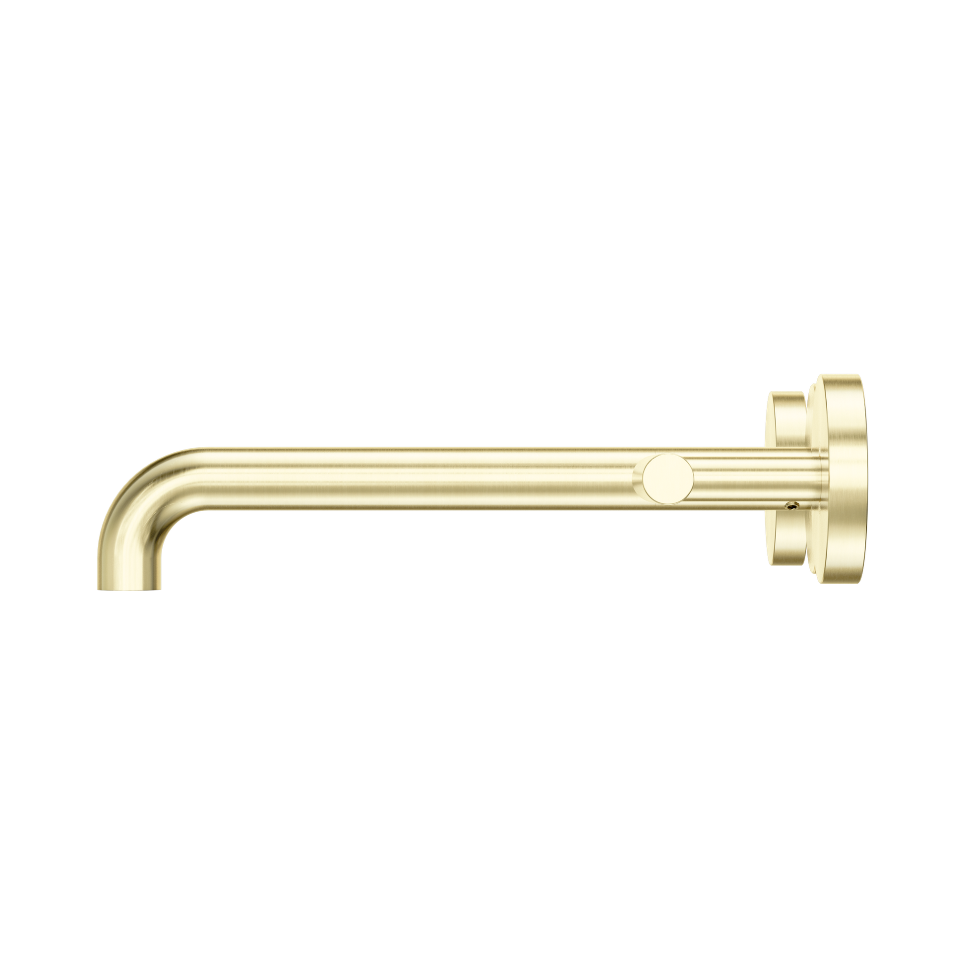 Nero Mecca Lever Wall Basin/Bath Set 220mm Spout, Brushed Gold