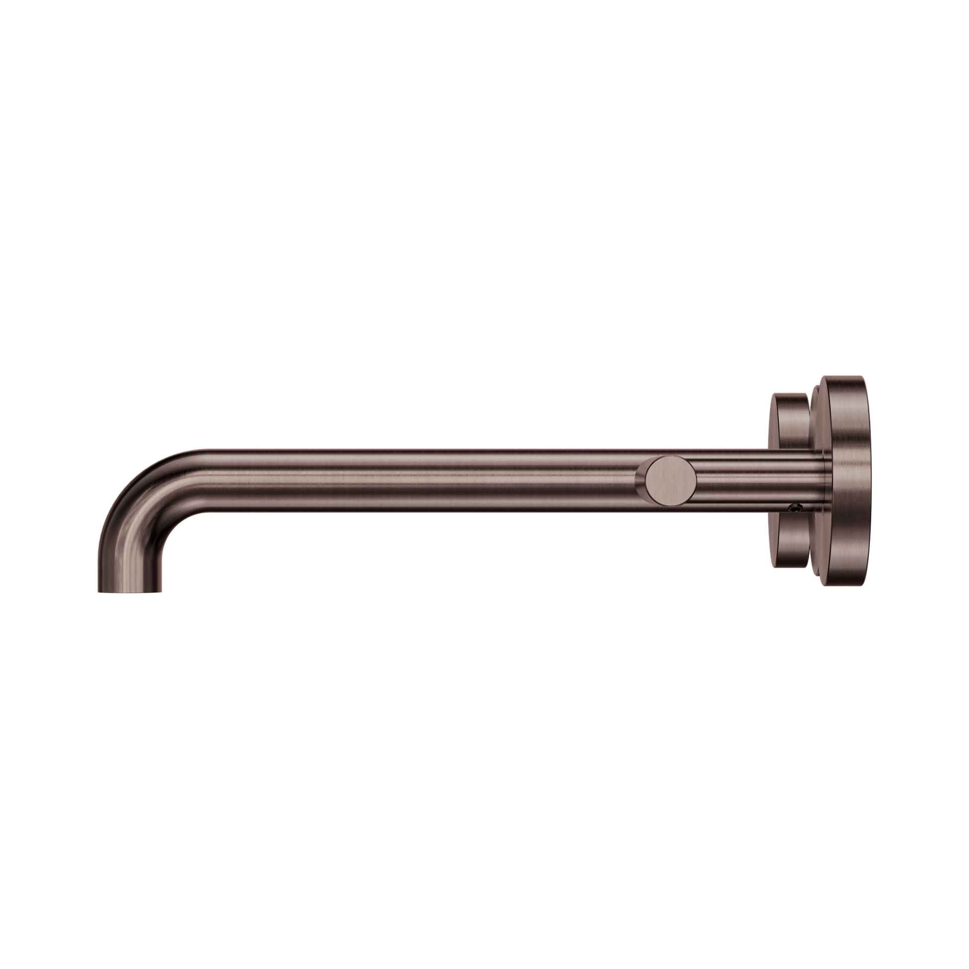 Nero Mecca Lever Wall Basin/Bath Set 220mm Spout, Brushed Bronze
