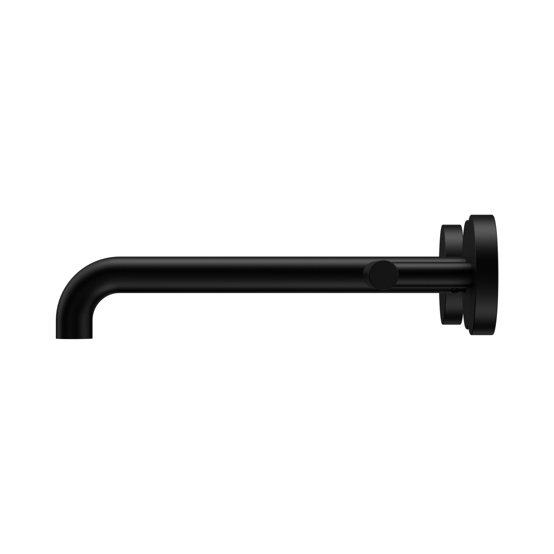 Nero Mecca Lever Wall Basin/Bath Set 220mm Spout, Matte Black