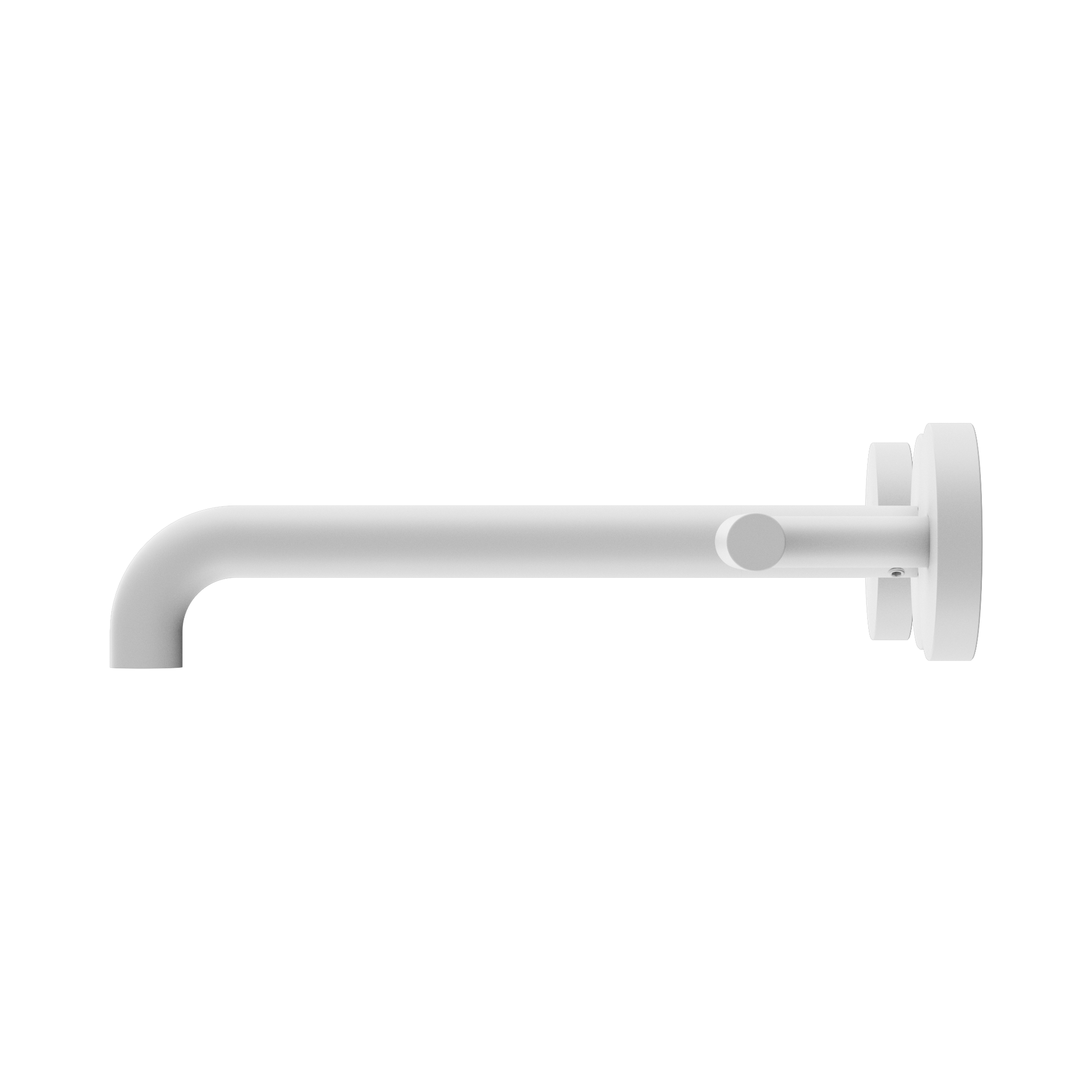 Nero Mecca Lever Wall Basin/Bath Set 220mm Spout, Matte White