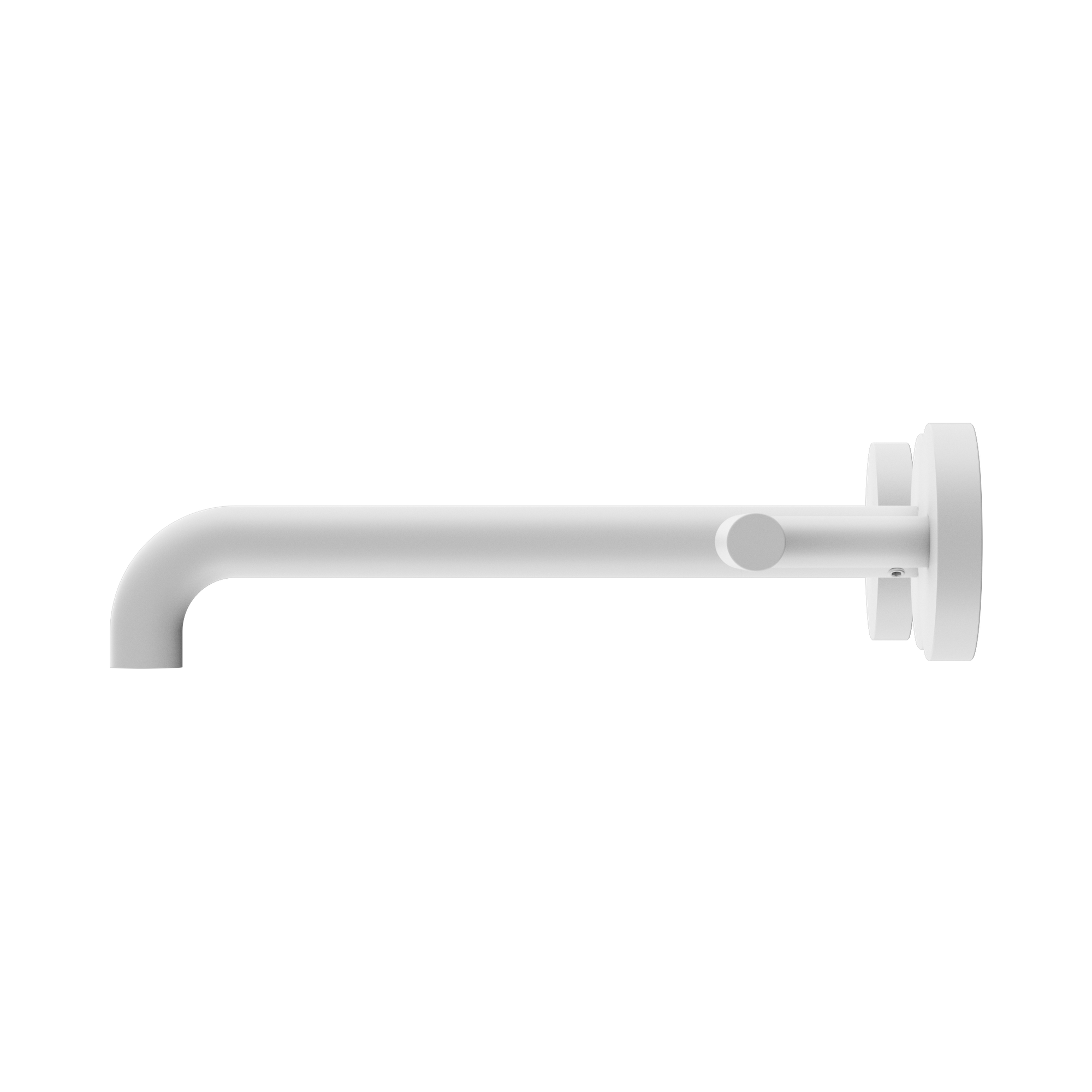 Nero Mecca Lever Wall Basin/Bath Set 220mm Spout, Matte White