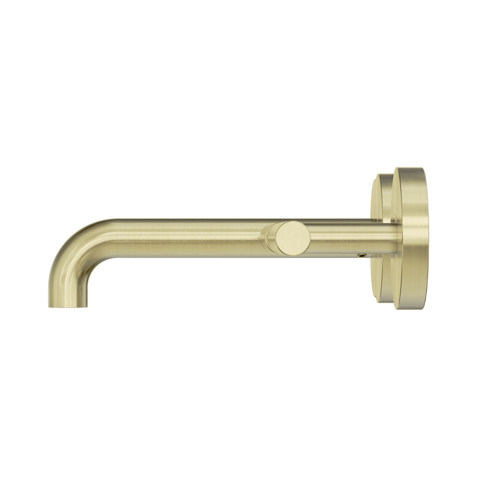 Nero Mecca Lever Wall Basin/Bath Set 160mm Offset Spout, Brushed Gold