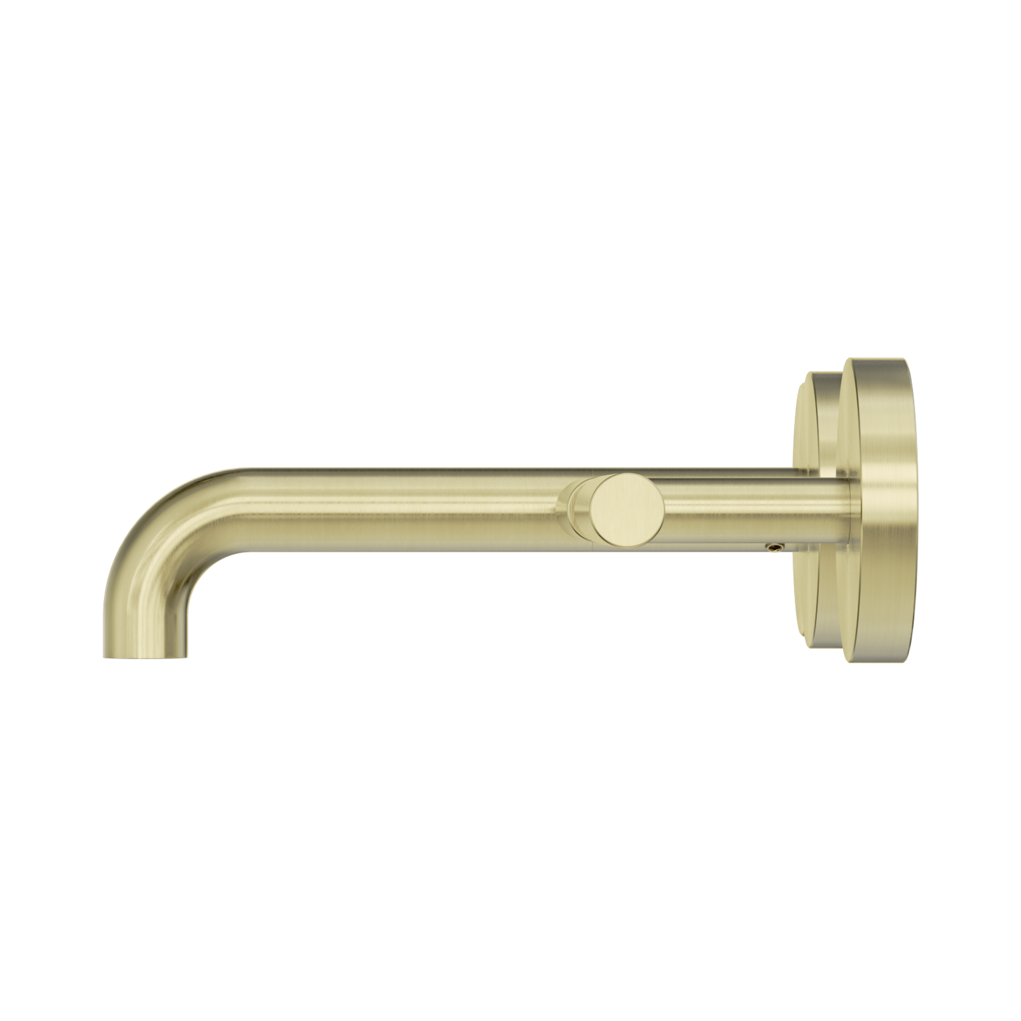 Nero Mecca Lever Wall Basin/Bath Set 160mm Offset Spout, Brushed Gold