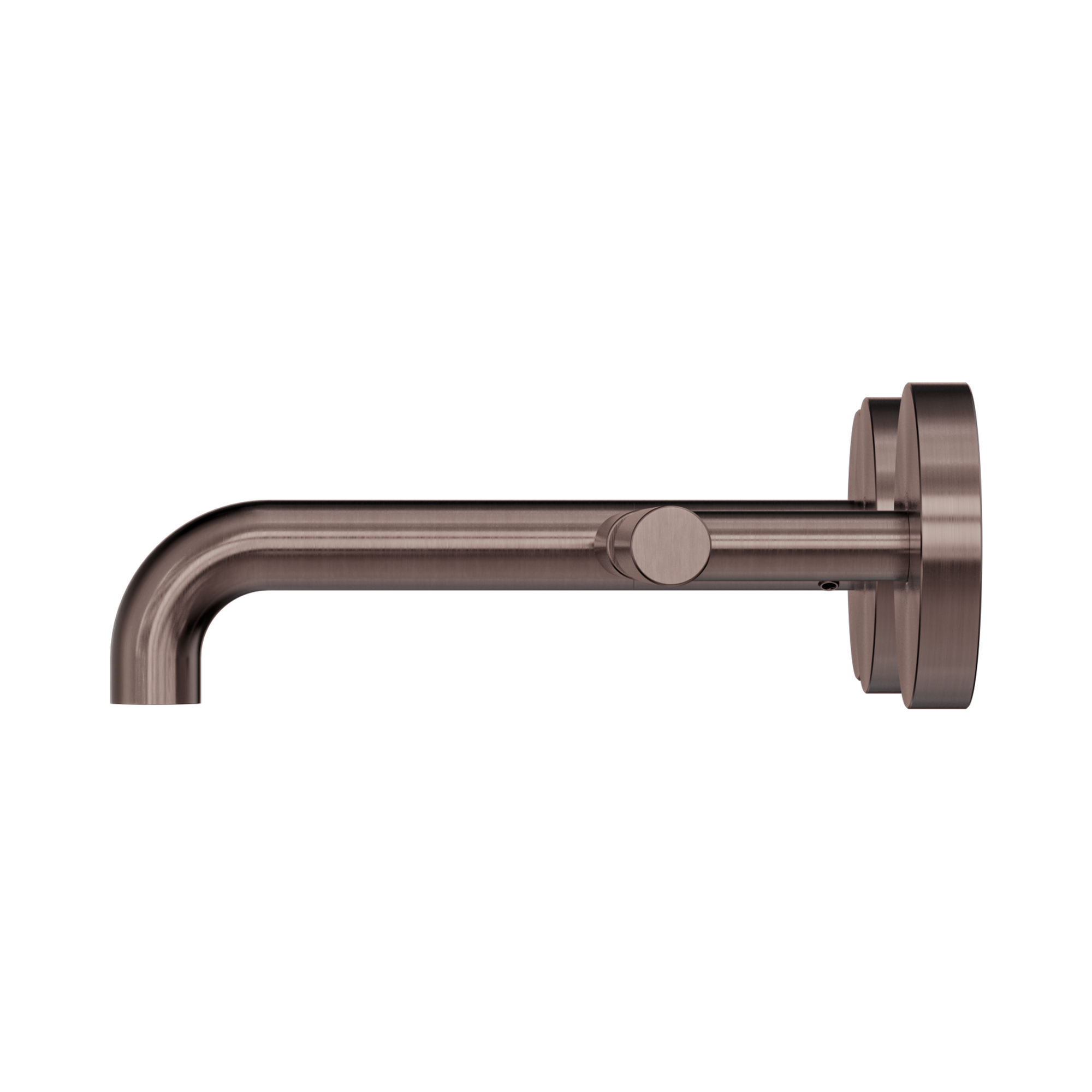 Nero Mecca Lever Wall Basin/Bath Set 160mm Offset Spout, Brushed Bronze