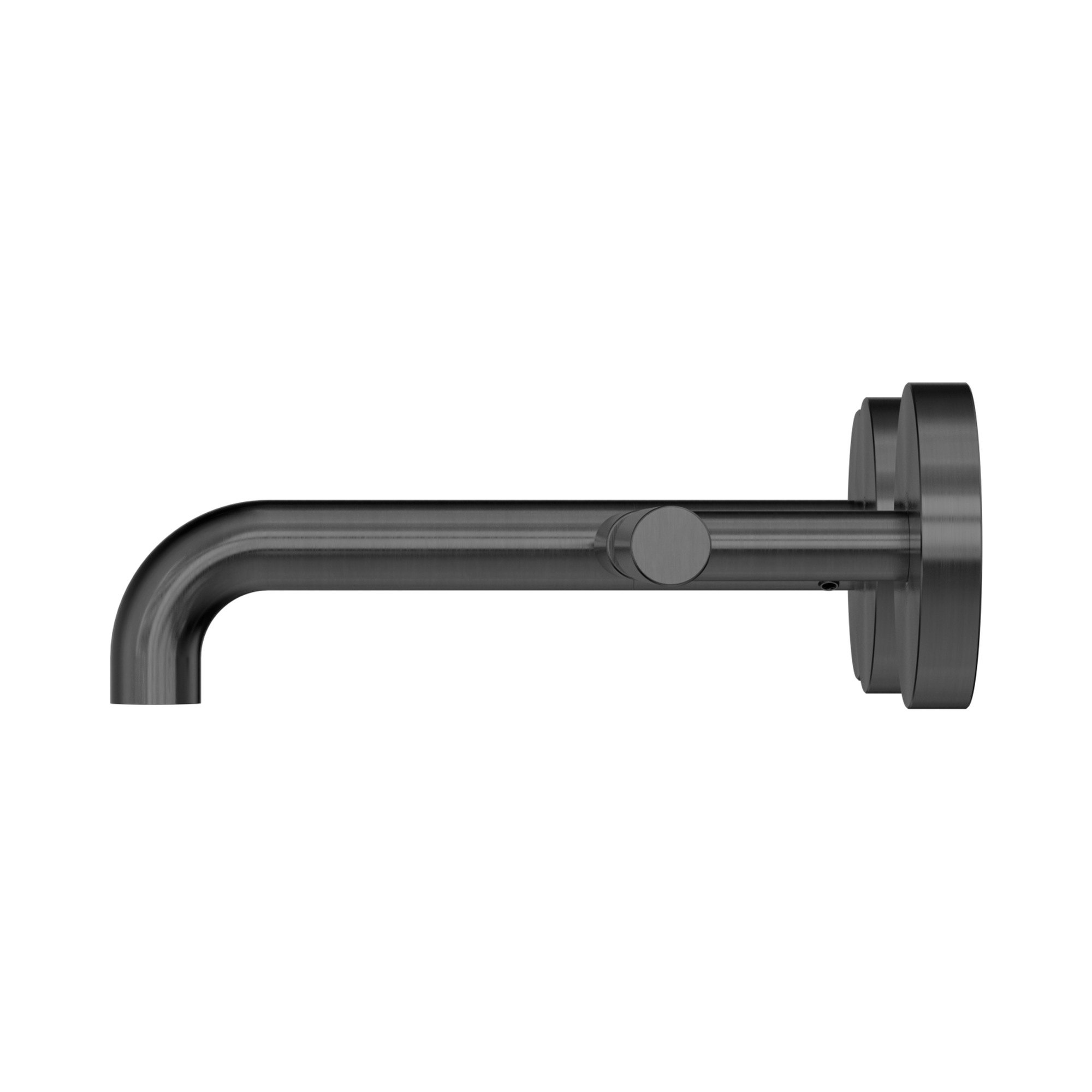 Nero Mecca Lever Wall Basin/Bath Set 160mm Offset Spout, Gun Metal