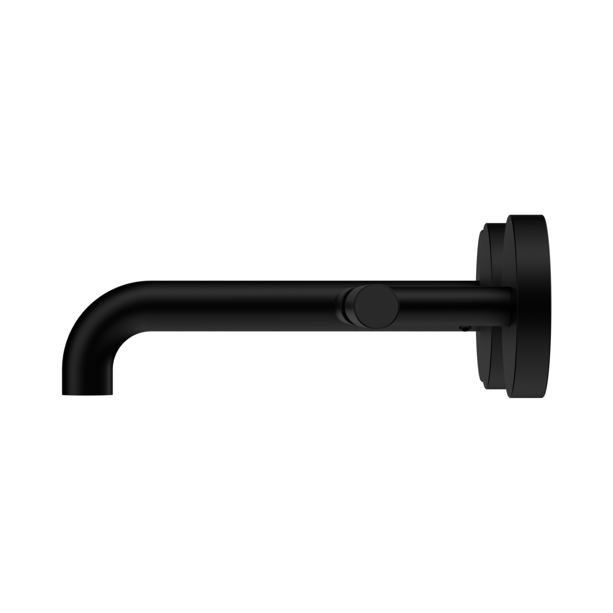 Nero Mecca Lever Wall Basin/Bath Set 160mm Offset Spout, Matte Black