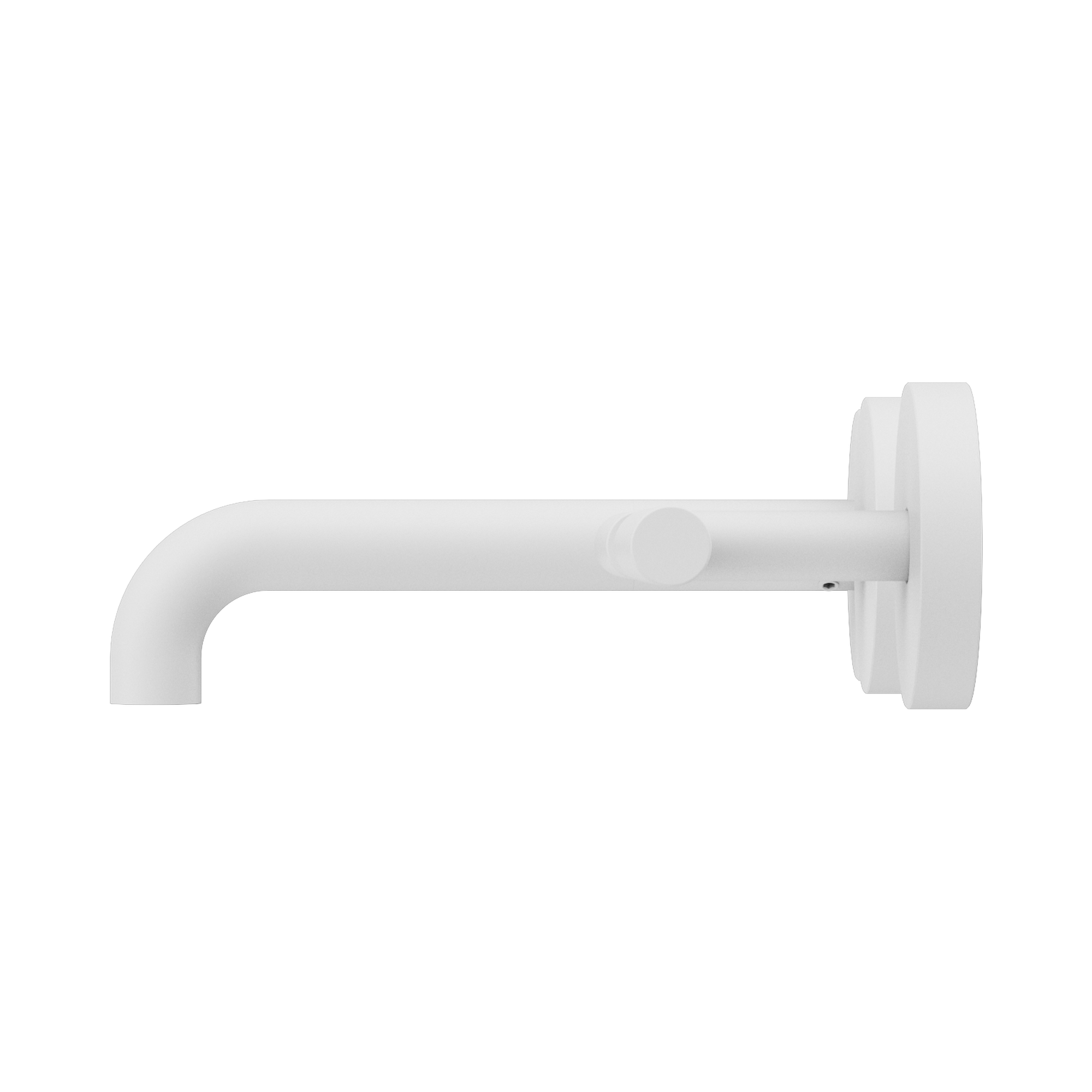 Nero Mecca Lever Wall Basin/Bath Set 160mm Offset Spout, Matte White
