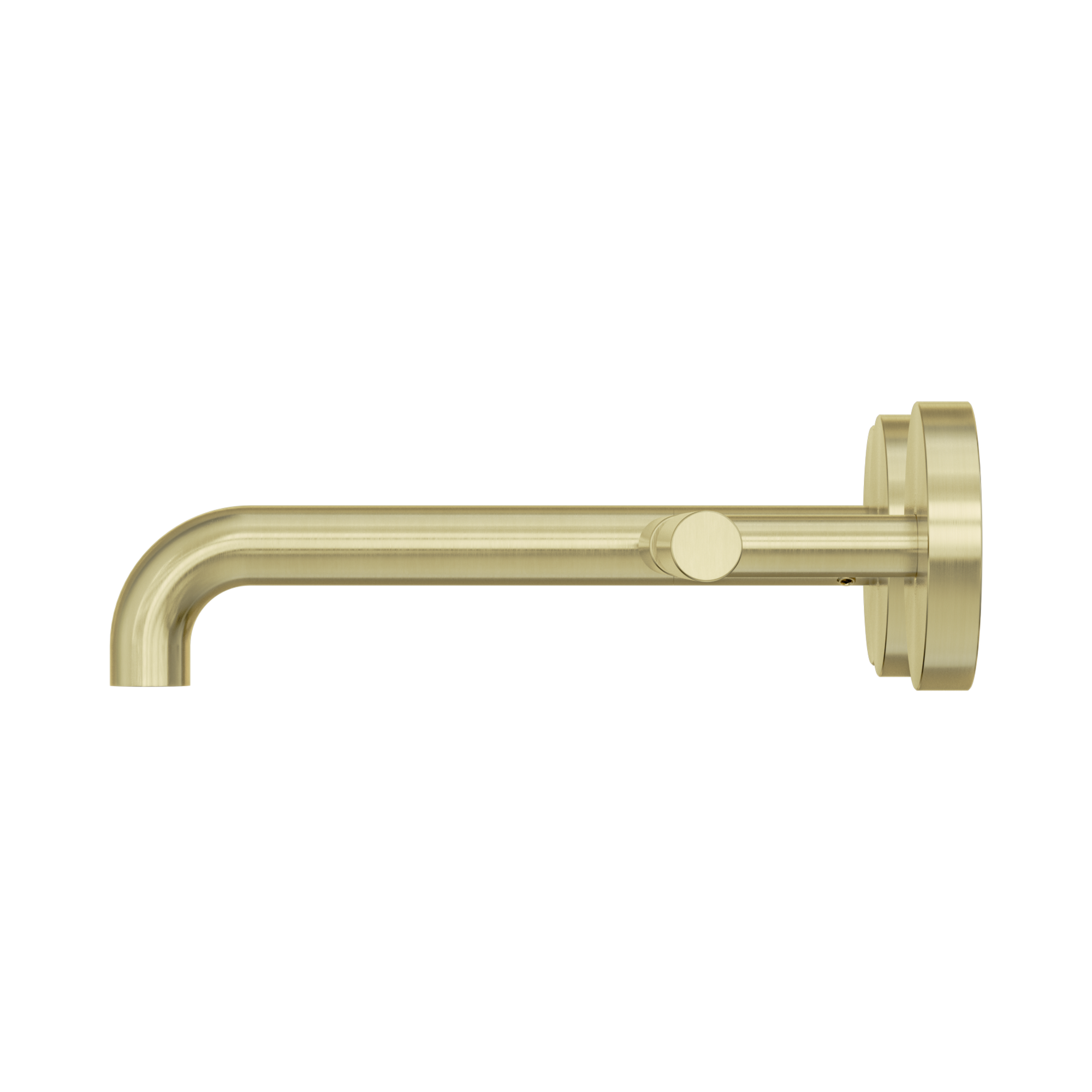 Nero Mecca Lever Wall Basin/Bath Set 185mm Offset Spout, Brushed Gold