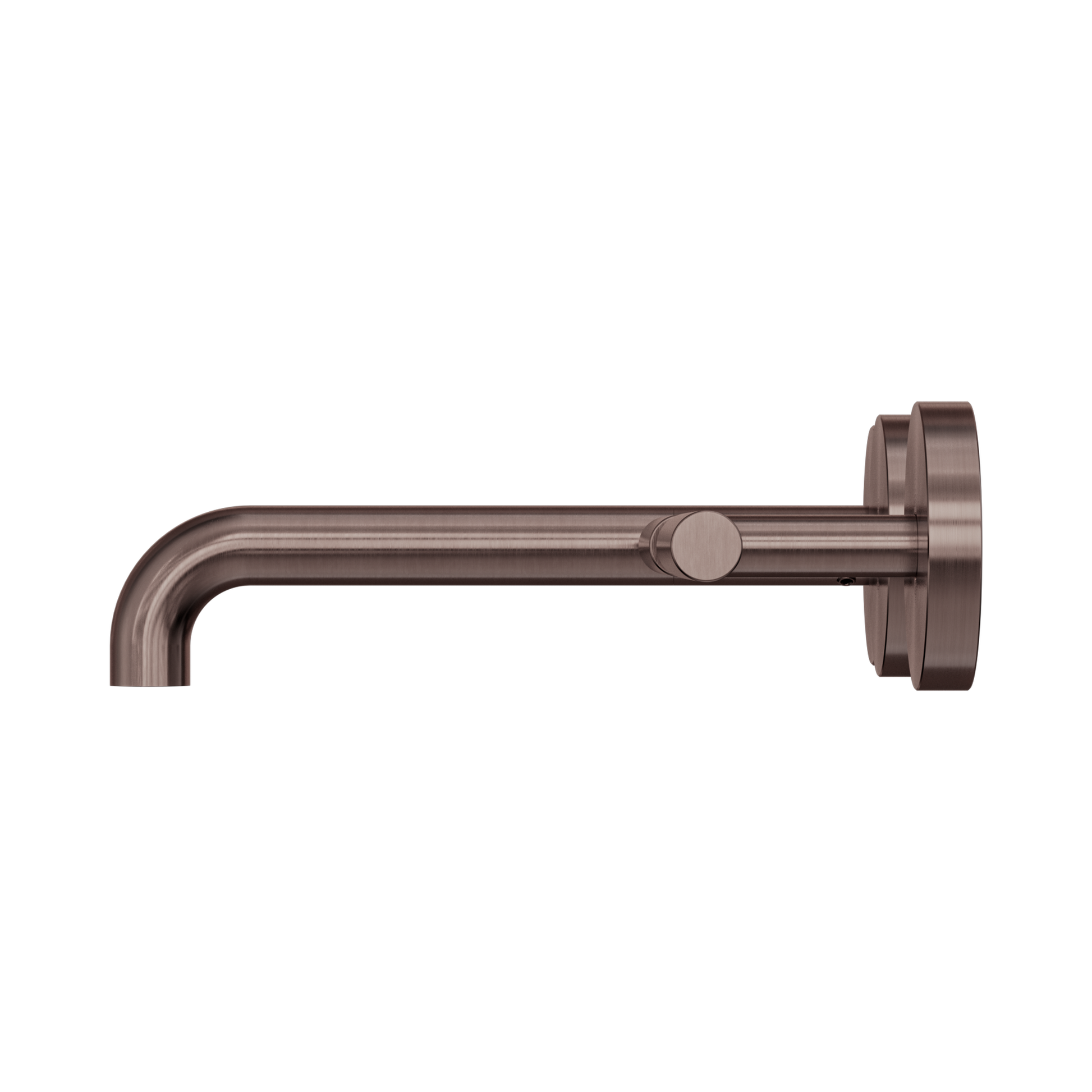 Nero Mecca Lever Wall Basin/Bath Set 185mm Offset Spout, Brushed Bronze