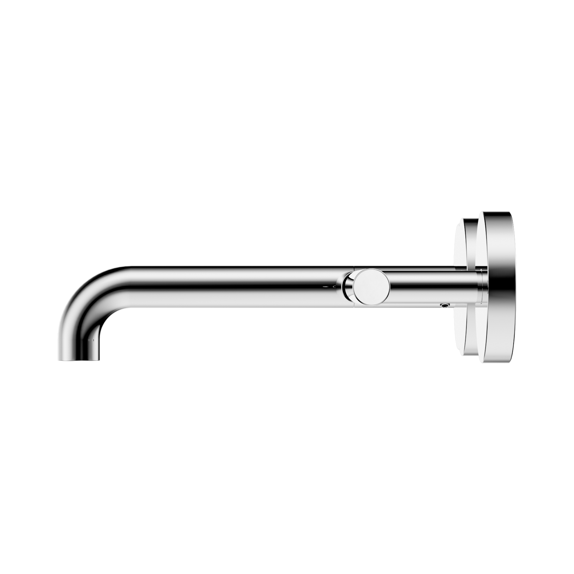 Nero Mecca Lever Wall Basin/Bath Set 185mm Offset Spout, Chrome