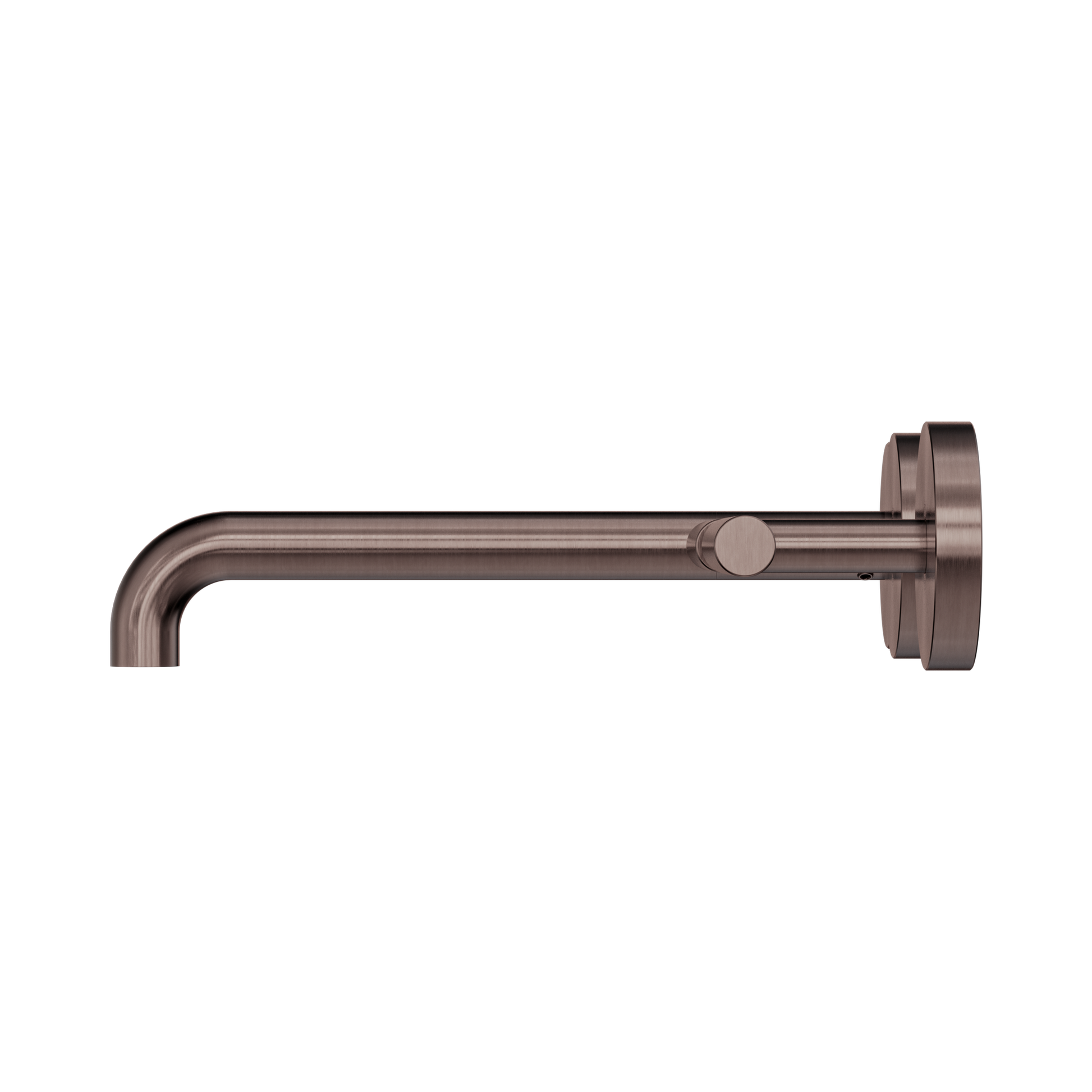 Nero Mecca Lever Wall Basin/Bath Set 220mm Offset Spout, Brushed Bronze