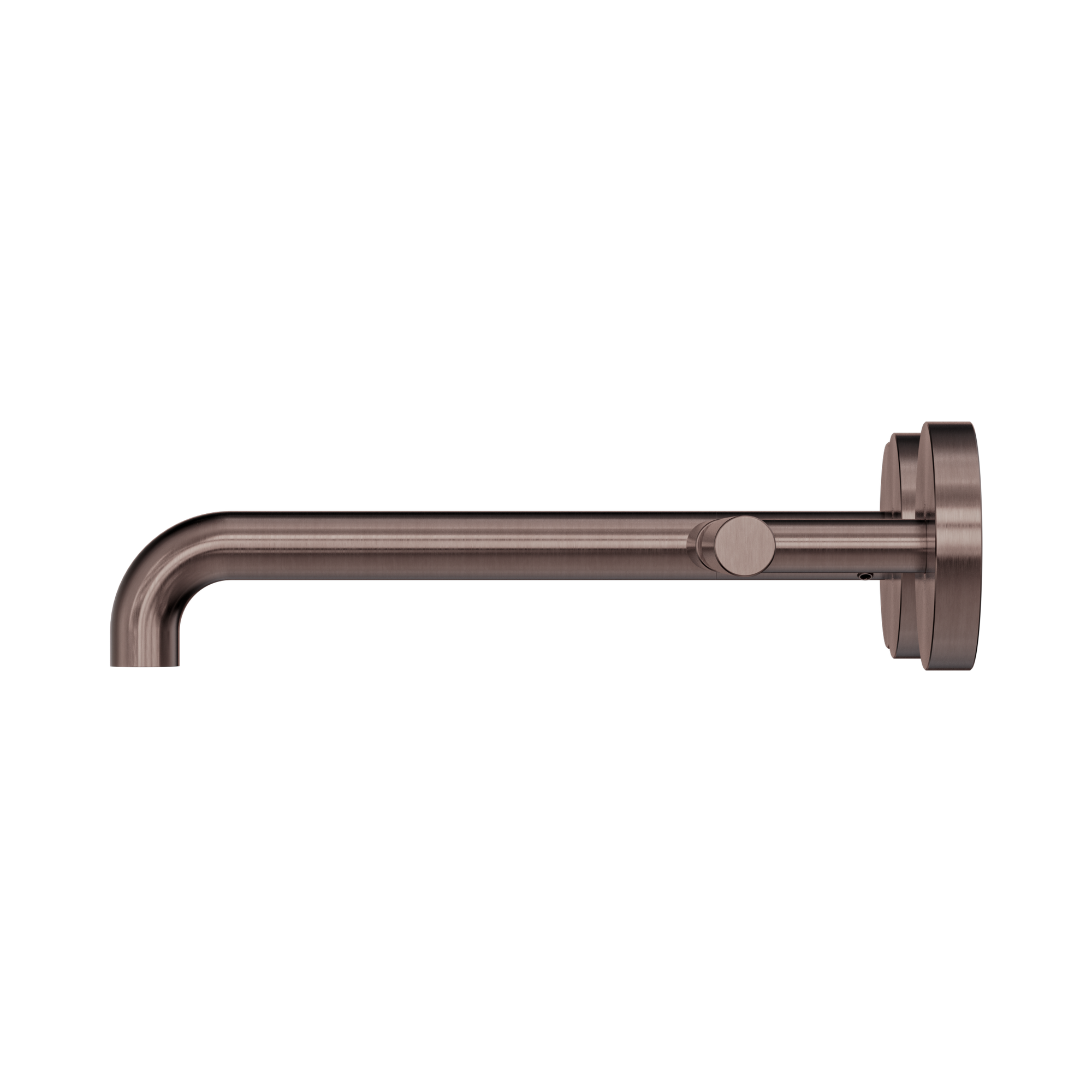 Nero Mecca Lever Wall Basin/Bath Set 220mm Offset Spout, Brushed Bronze