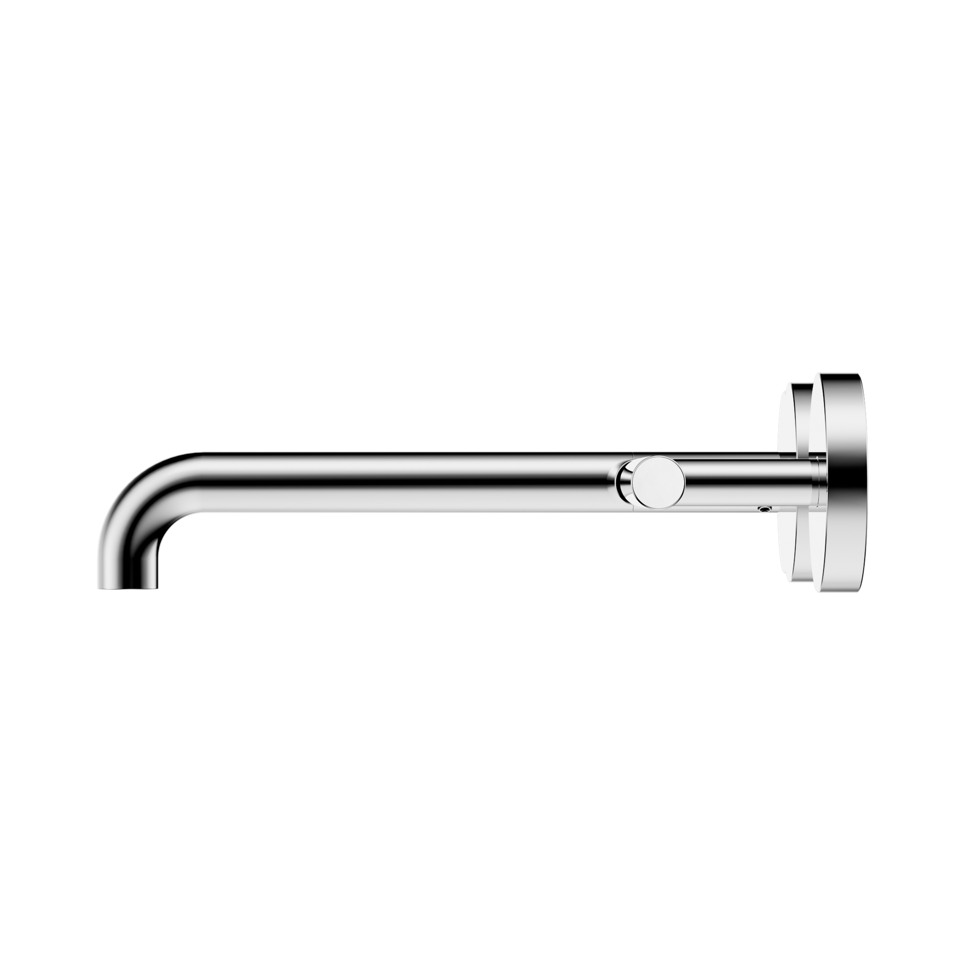 Nero Mecca Lever Wall Basin/Bath Set 220mm Offset Spout, Chrome
