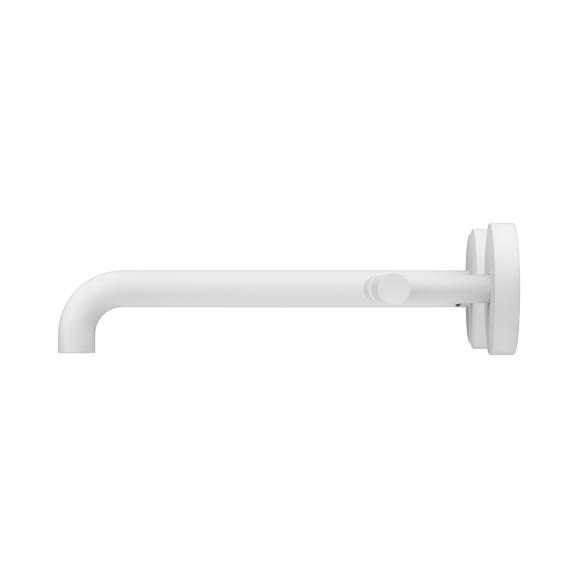 Nero Mecca Lever Wall Basin/Bath Set 220mm Offset Spout, Matte White