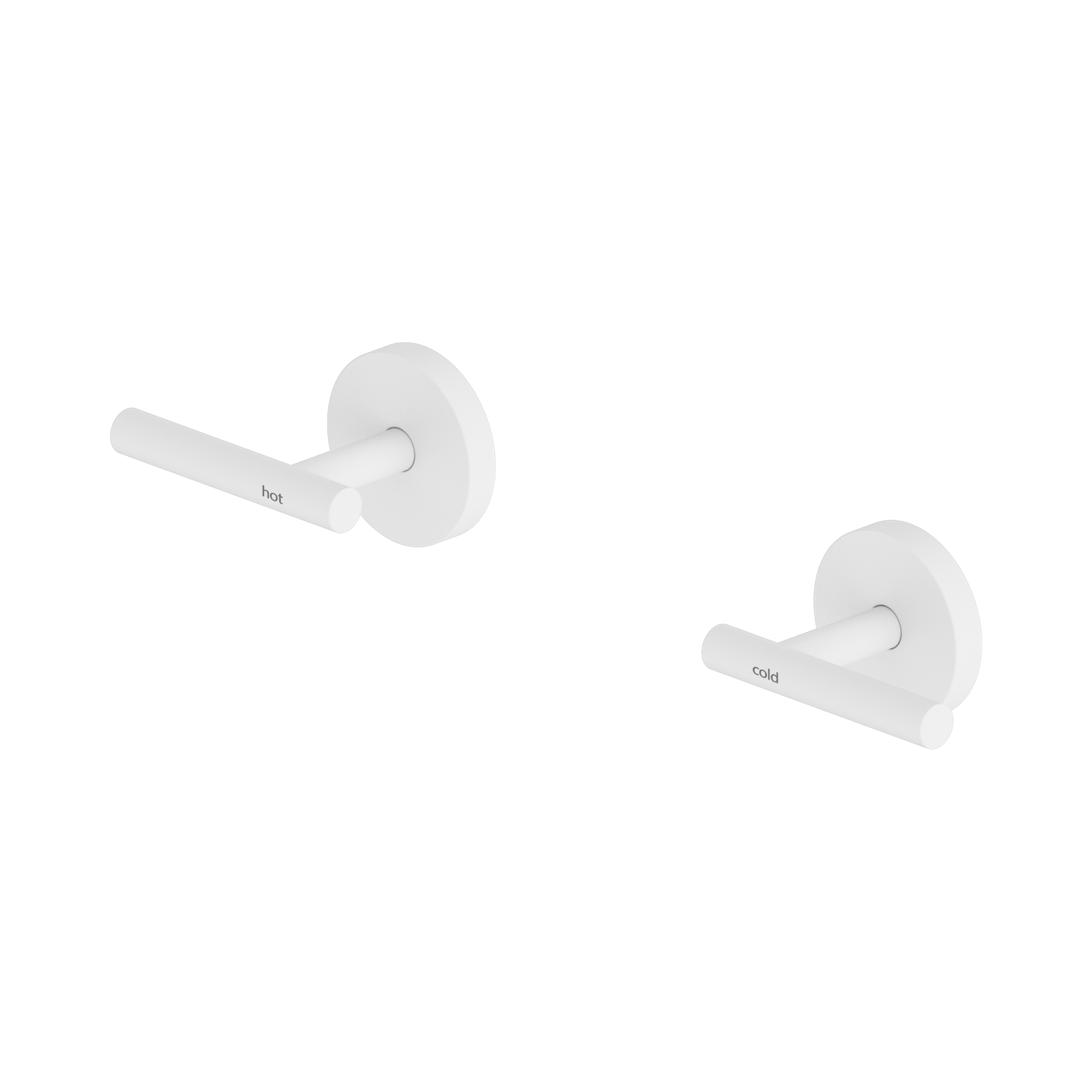 Nero Mecca Lever Wall Top Assemblies, Matte White