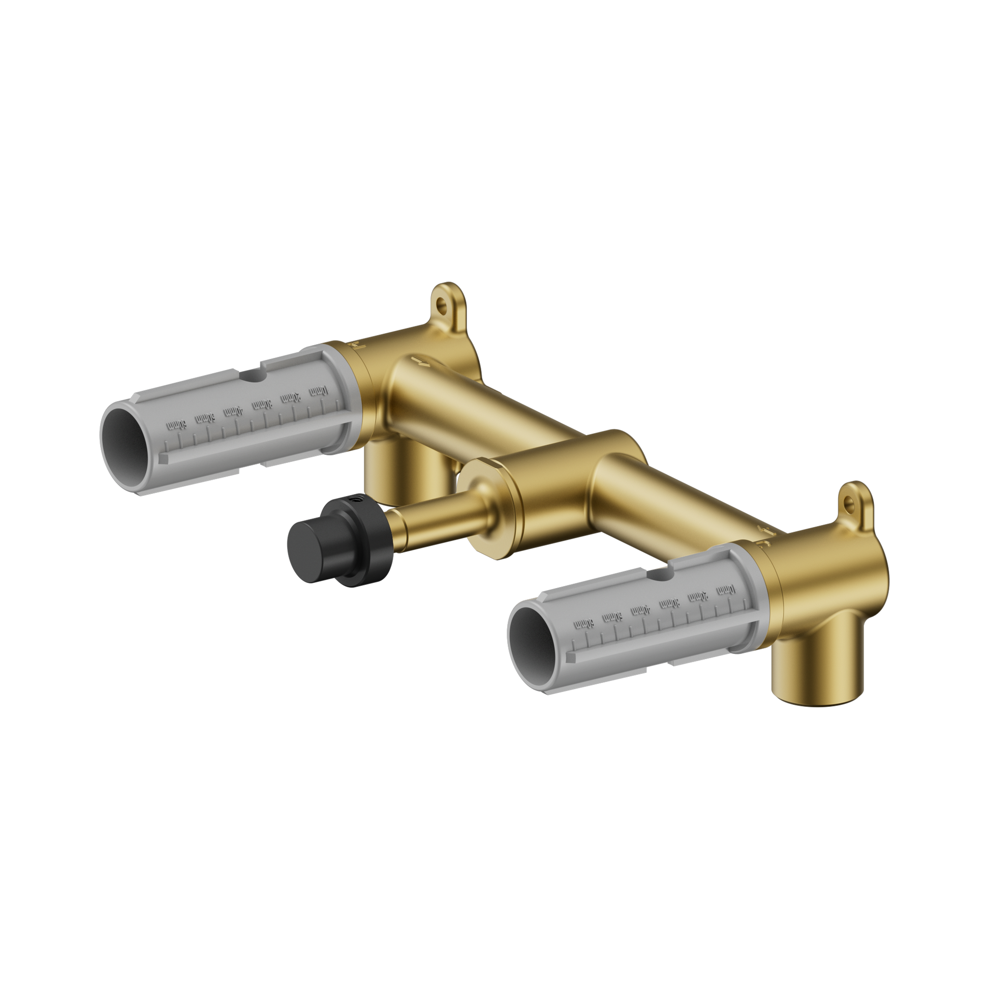 Nero Mecca Lever Wall Basin/Bath Set Body Only